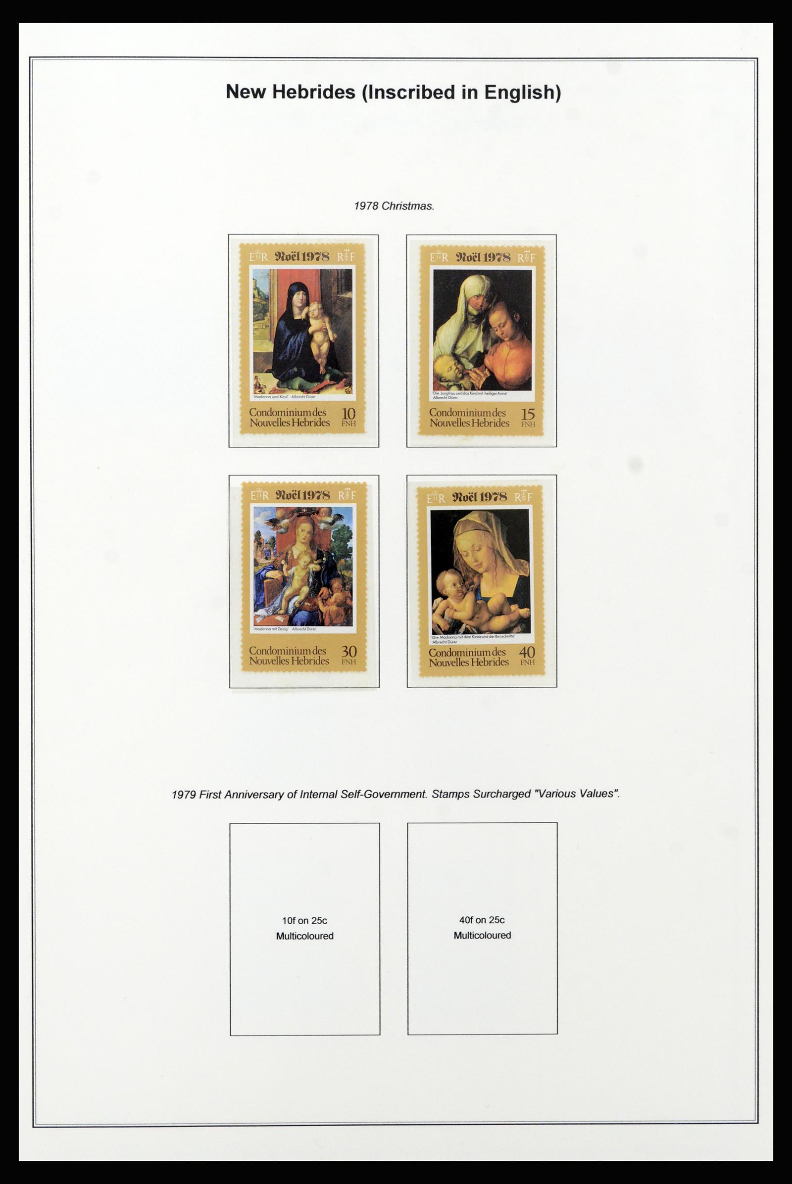 37206 019 - Postzegelverzameling 37206 Nieuwe Hebriden 1963-1979.