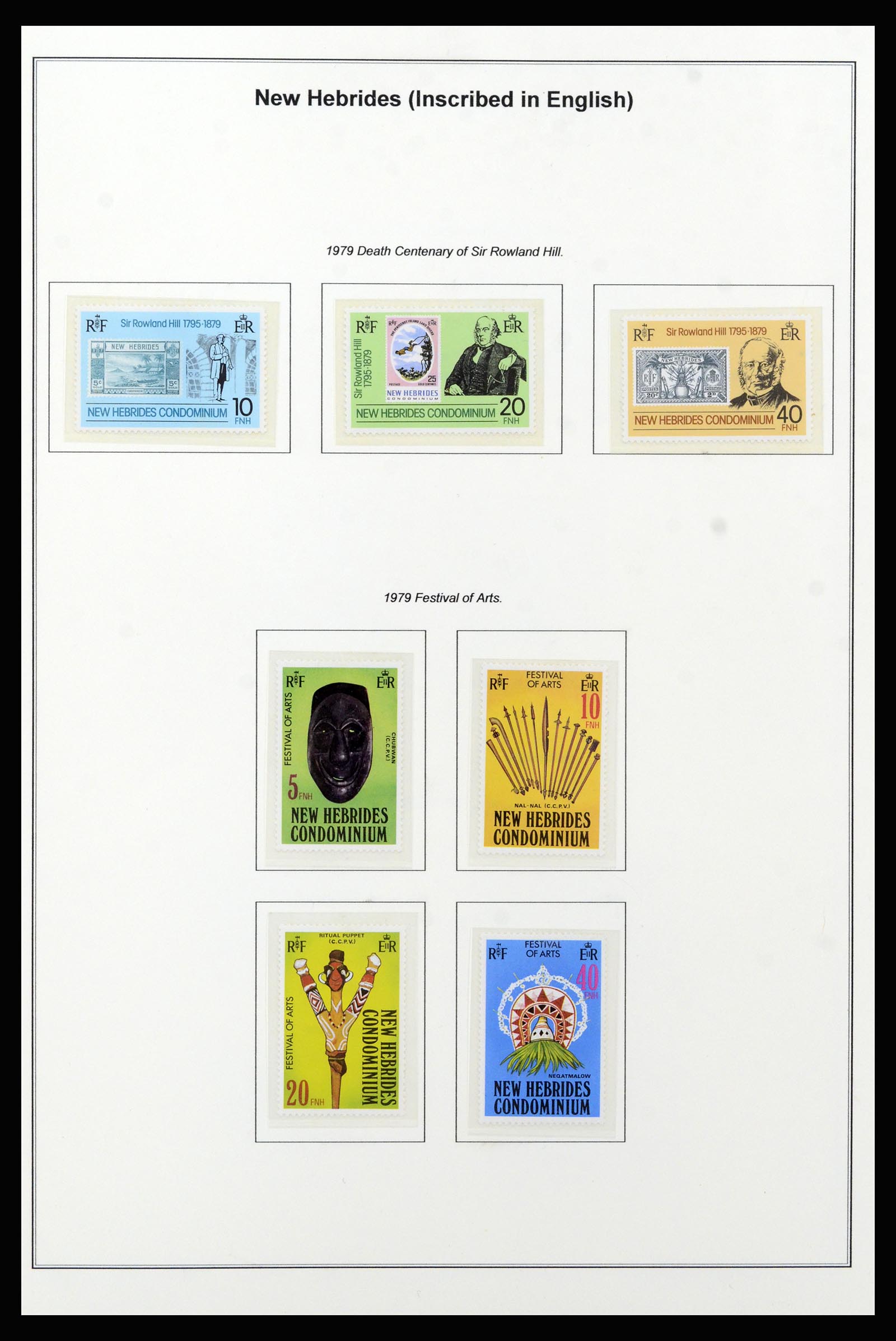 37206 020 - Postzegelverzameling 37206 Nieuwe Hebriden 1963-1979.