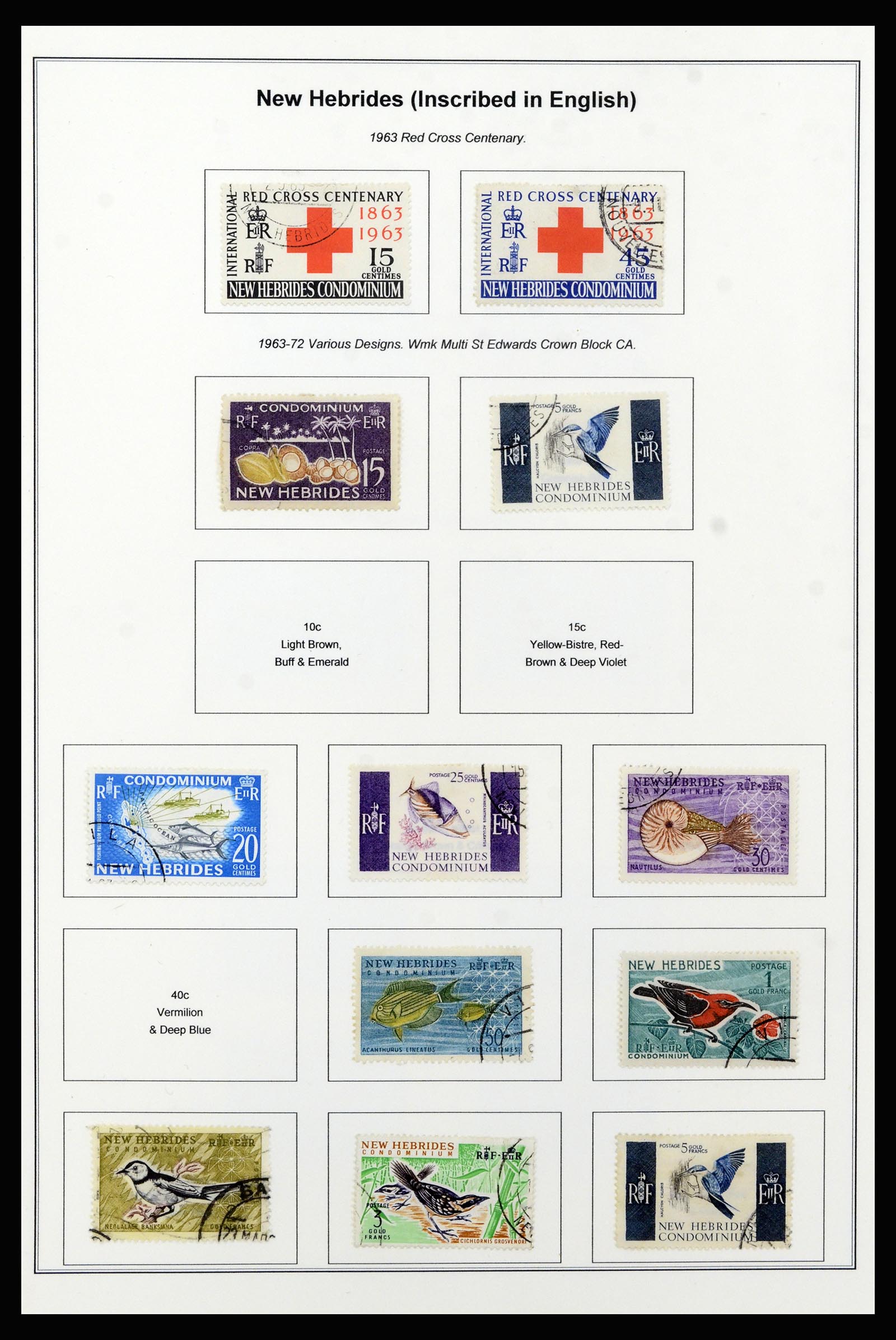 37206 022 - Stamp collection 37206 New Hebrides 1963-1979.