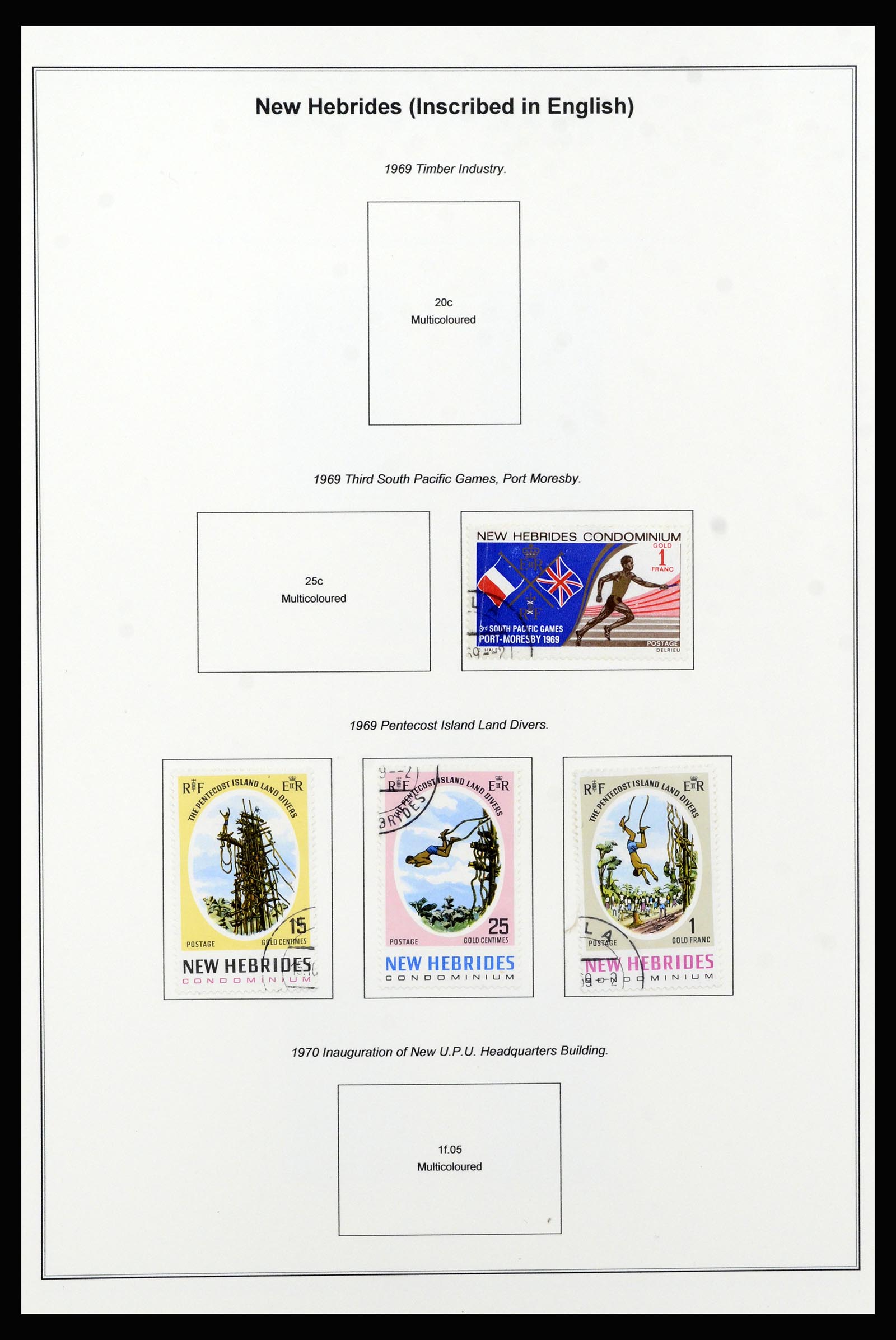 37206 026 - Stamp collection 37206 New Hebrides 1963-1979.