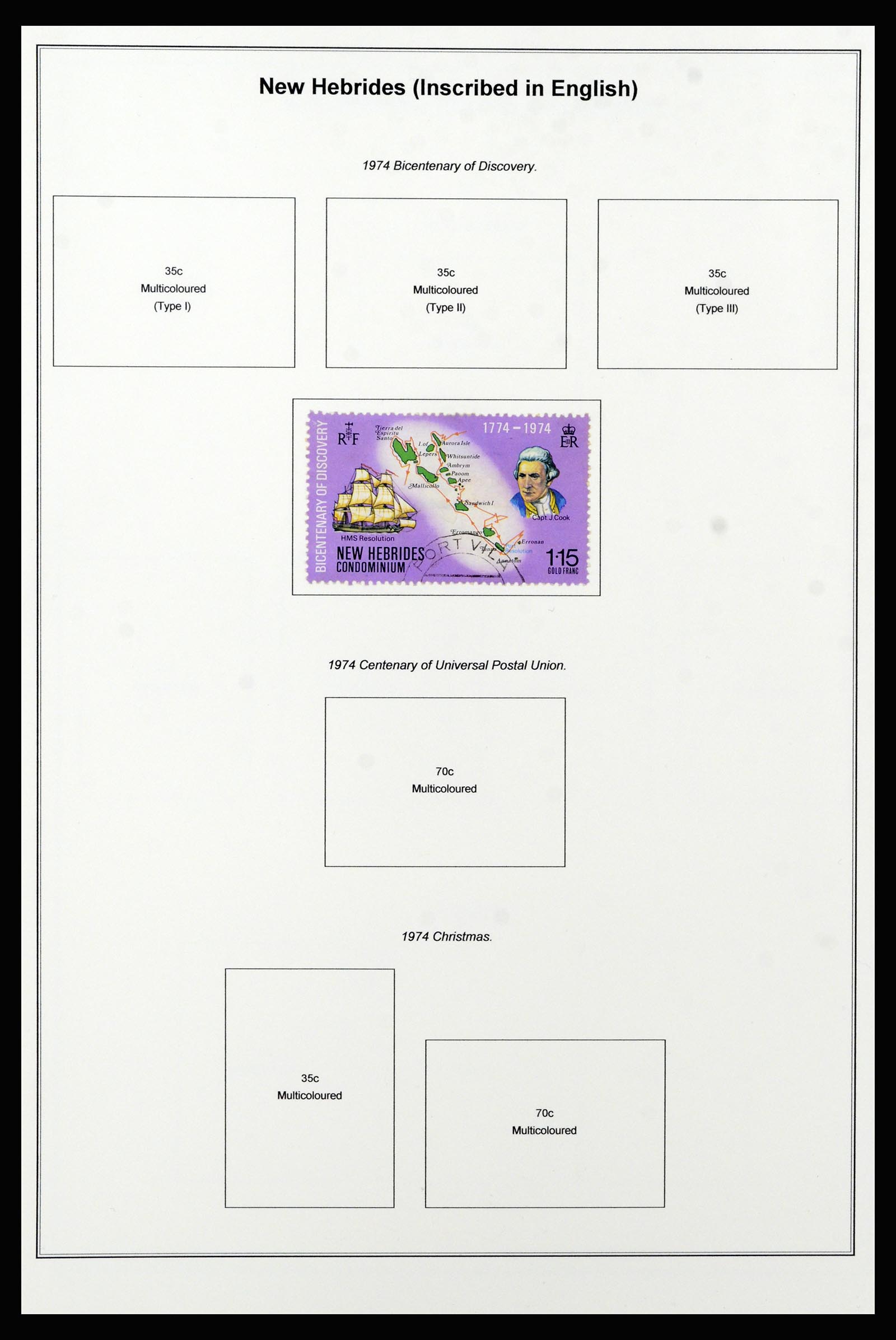 37206 032 - Stamp collection 37206 New Hebrides 1963-1979.