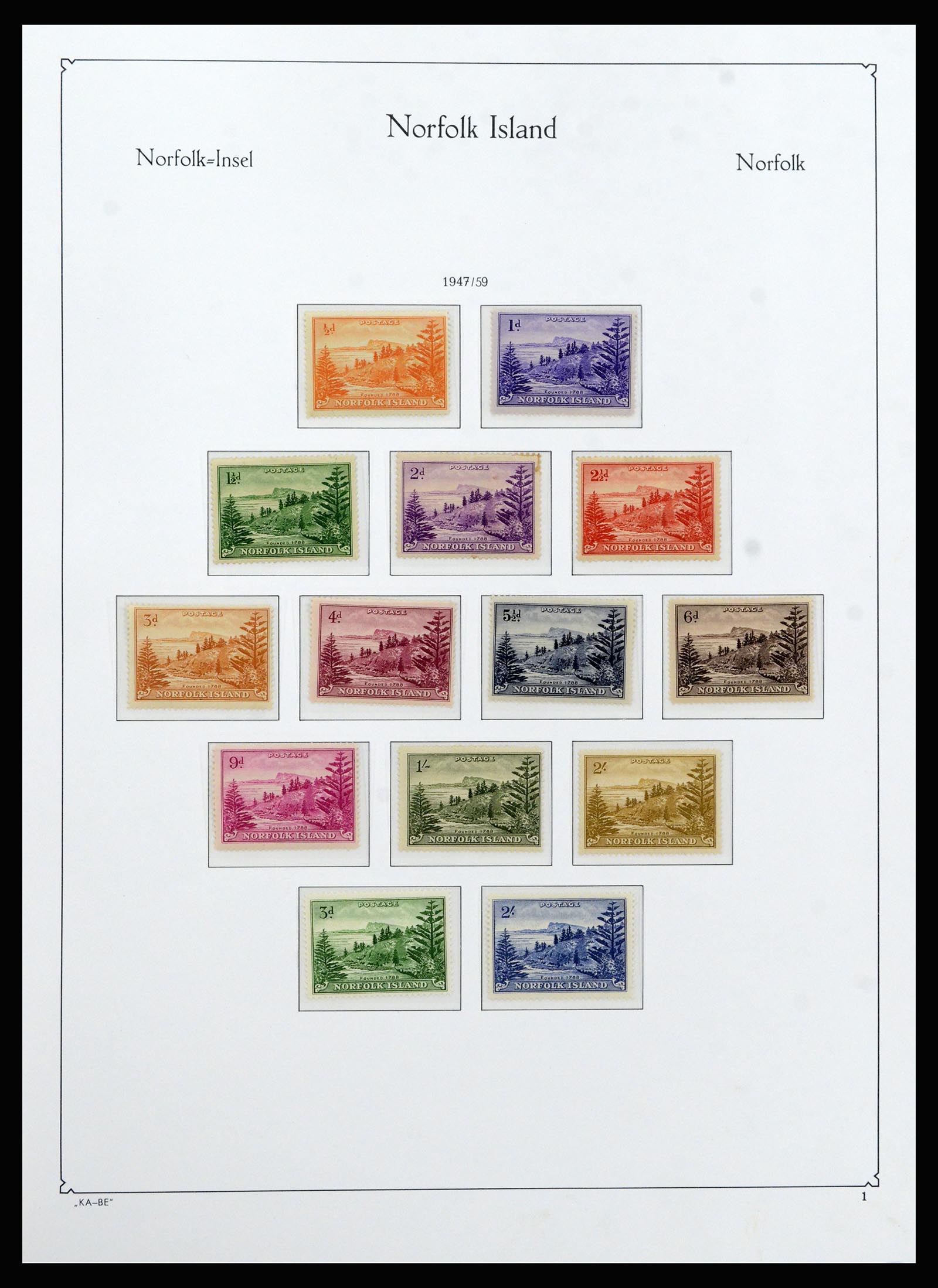 37207 001 - Postzegelverzameling 37207 Norfolk 1947-1997.