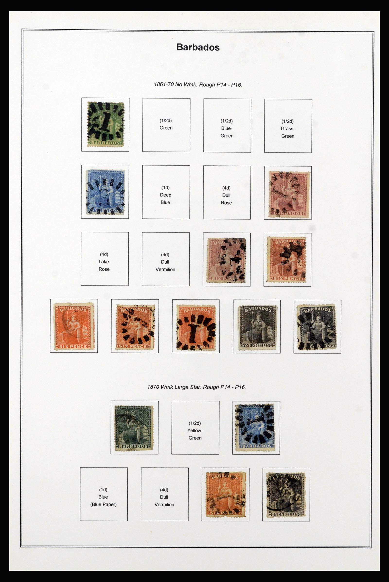 37208 003 - Postzegelverzameling 37208 Barbados 1850-1980.