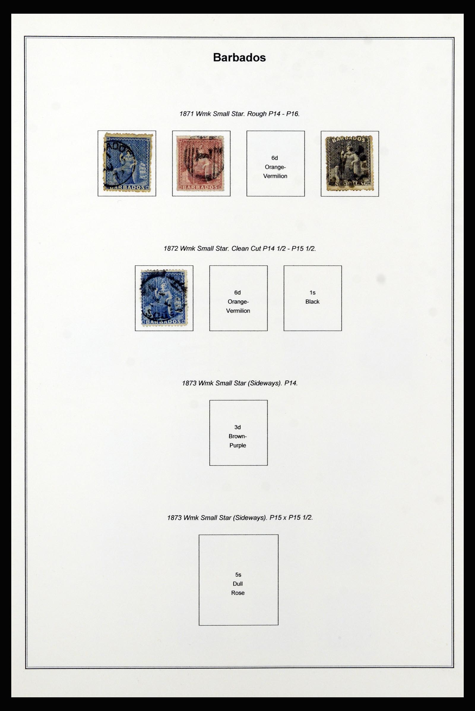 37208 004 - Postzegelverzameling 37208 Barbados 1850-1980.