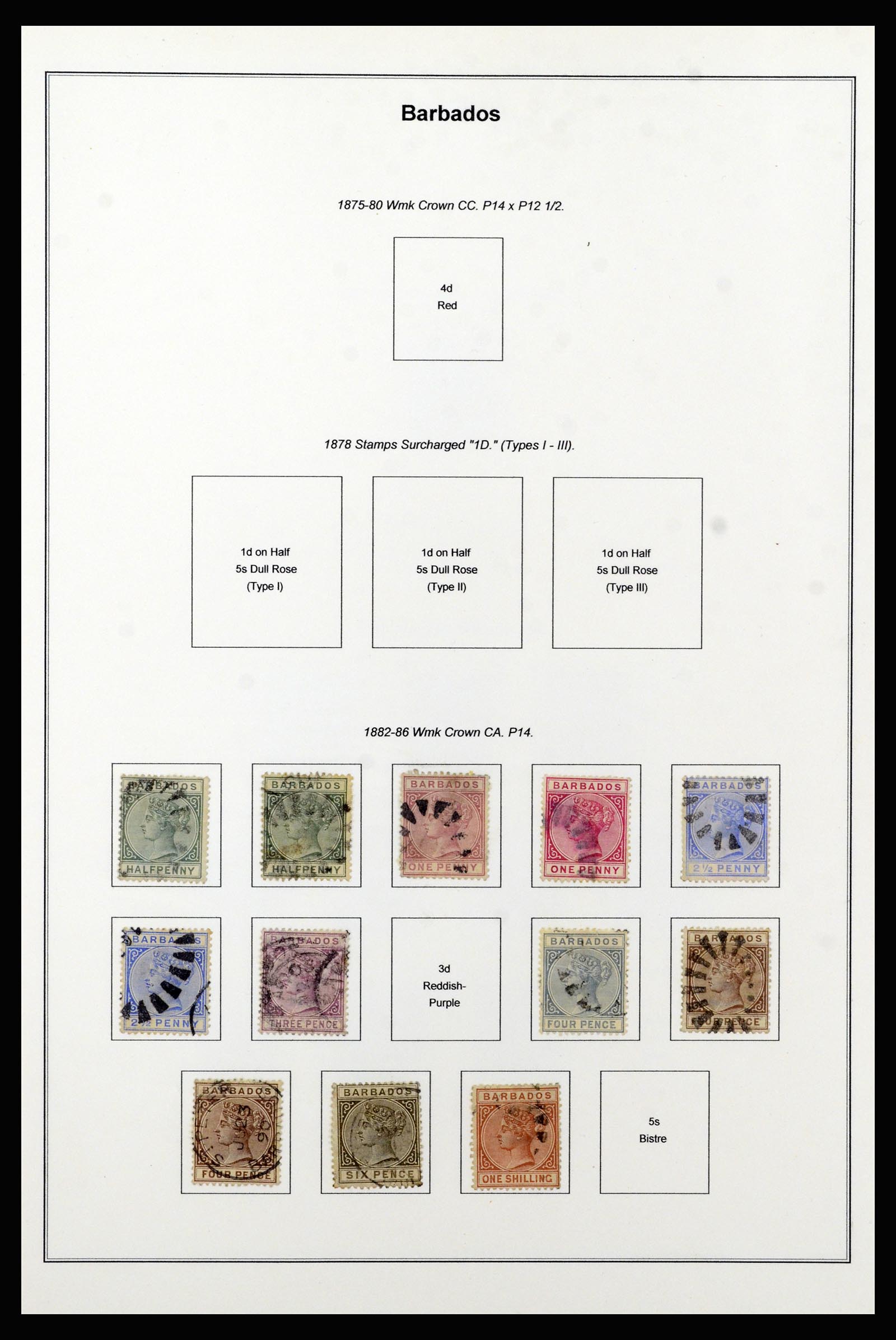 37208 006 - Postzegelverzameling 37208 Barbados 1850-1980.