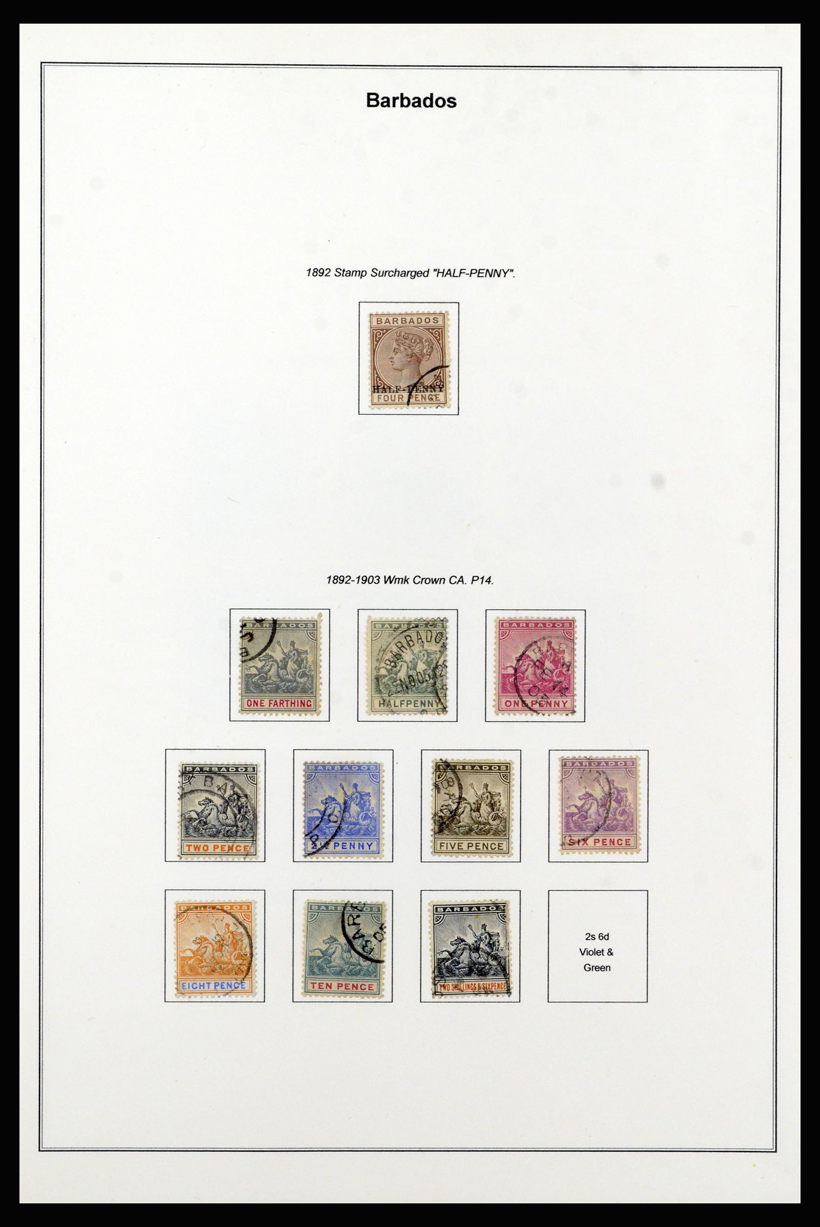 37208 007 - Postzegelverzameling 37208 Barbados 1850-1980.