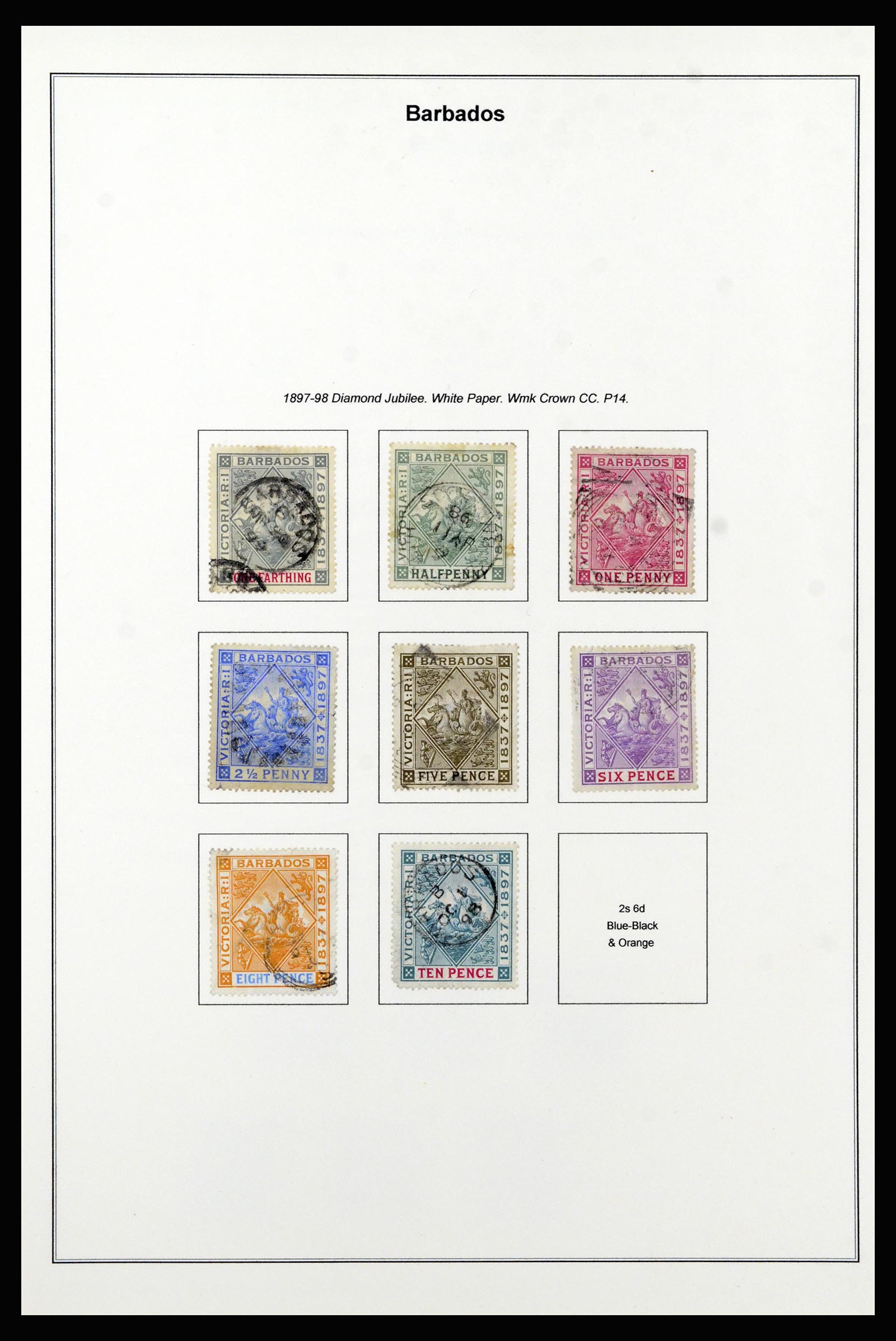 37208 008 - Postzegelverzameling 37208 Barbados 1850-1980.