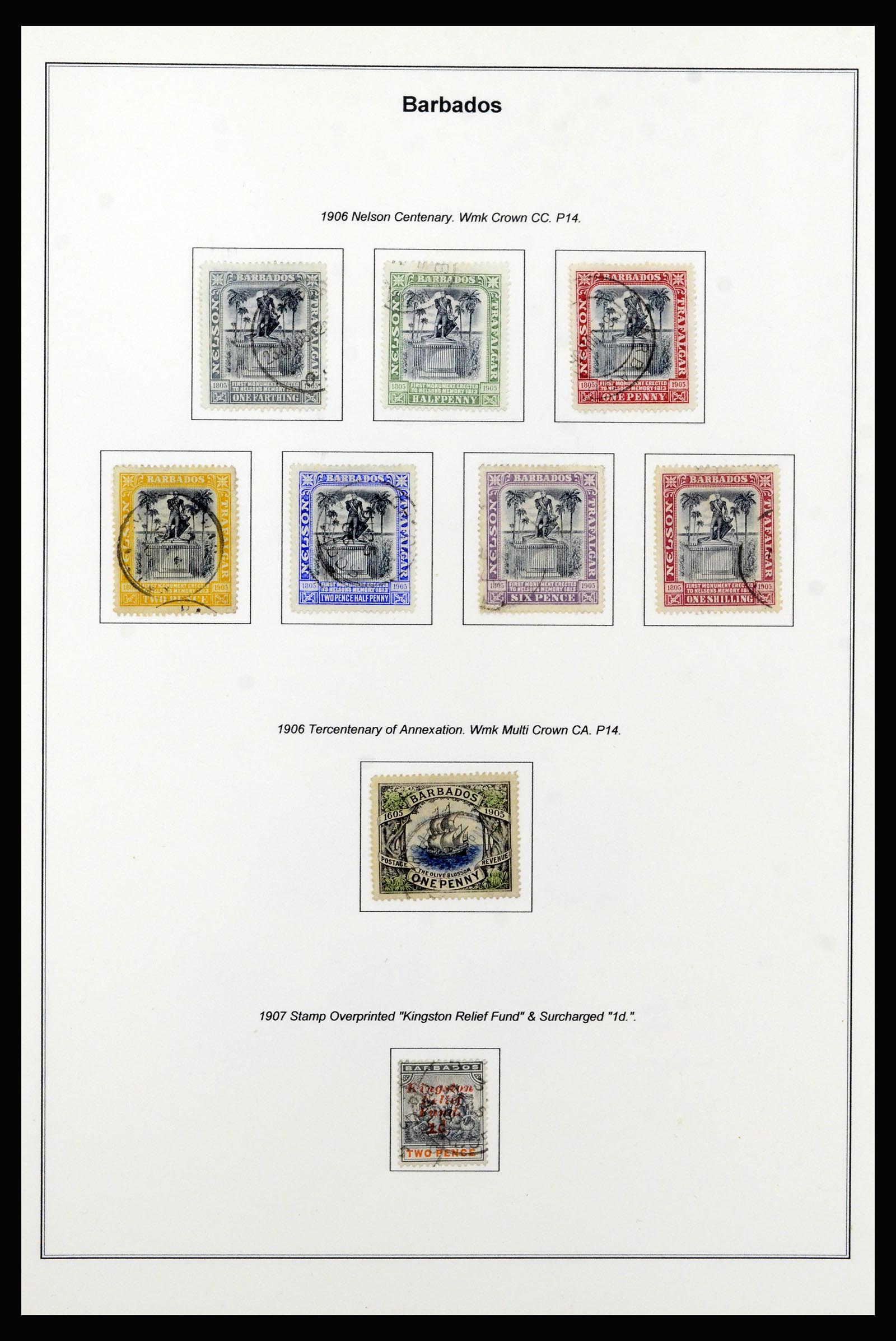 37208 010 - Postzegelverzameling 37208 Barbados 1850-1980.