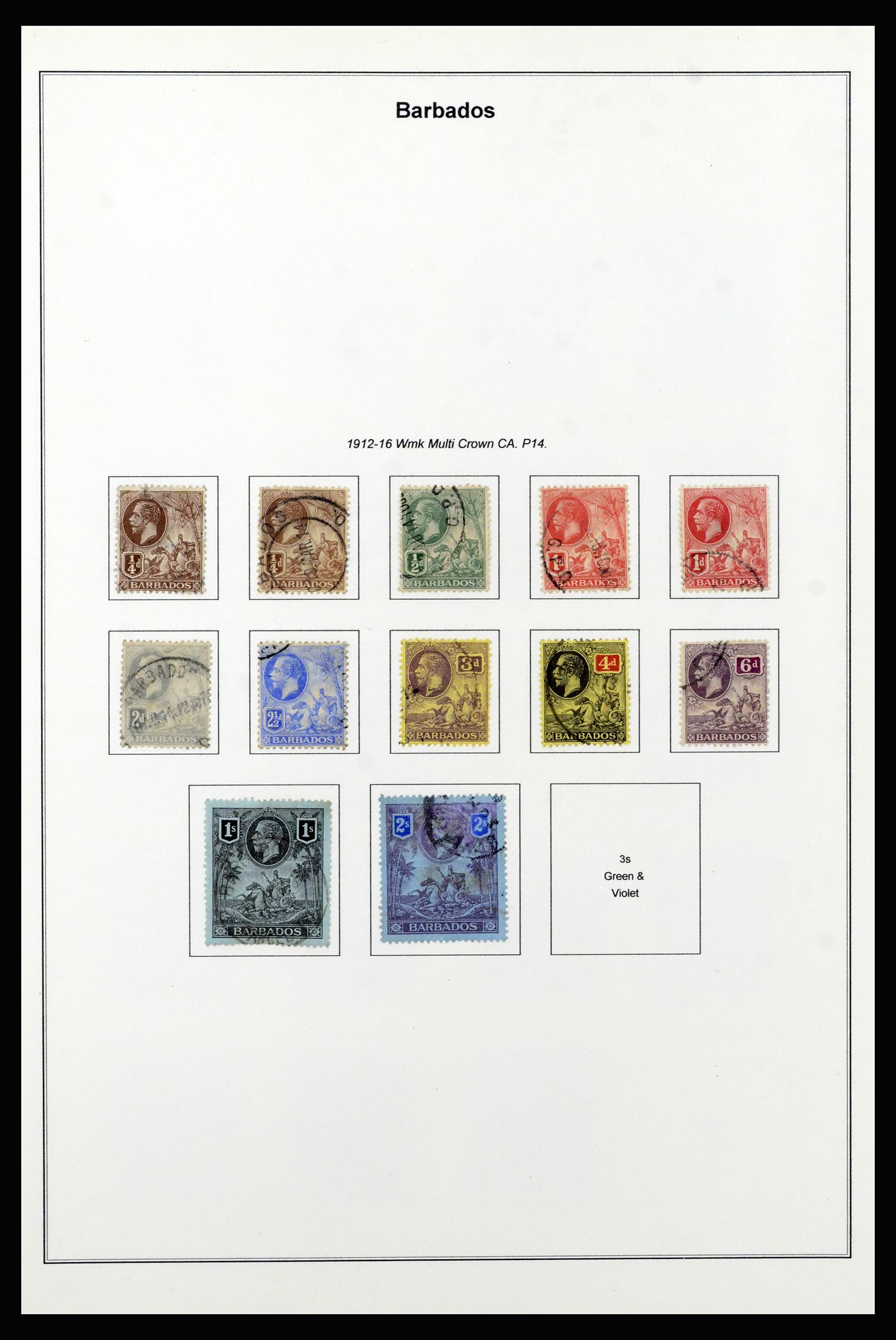 37208 012 - Postzegelverzameling 37208 Barbados 1850-1980.