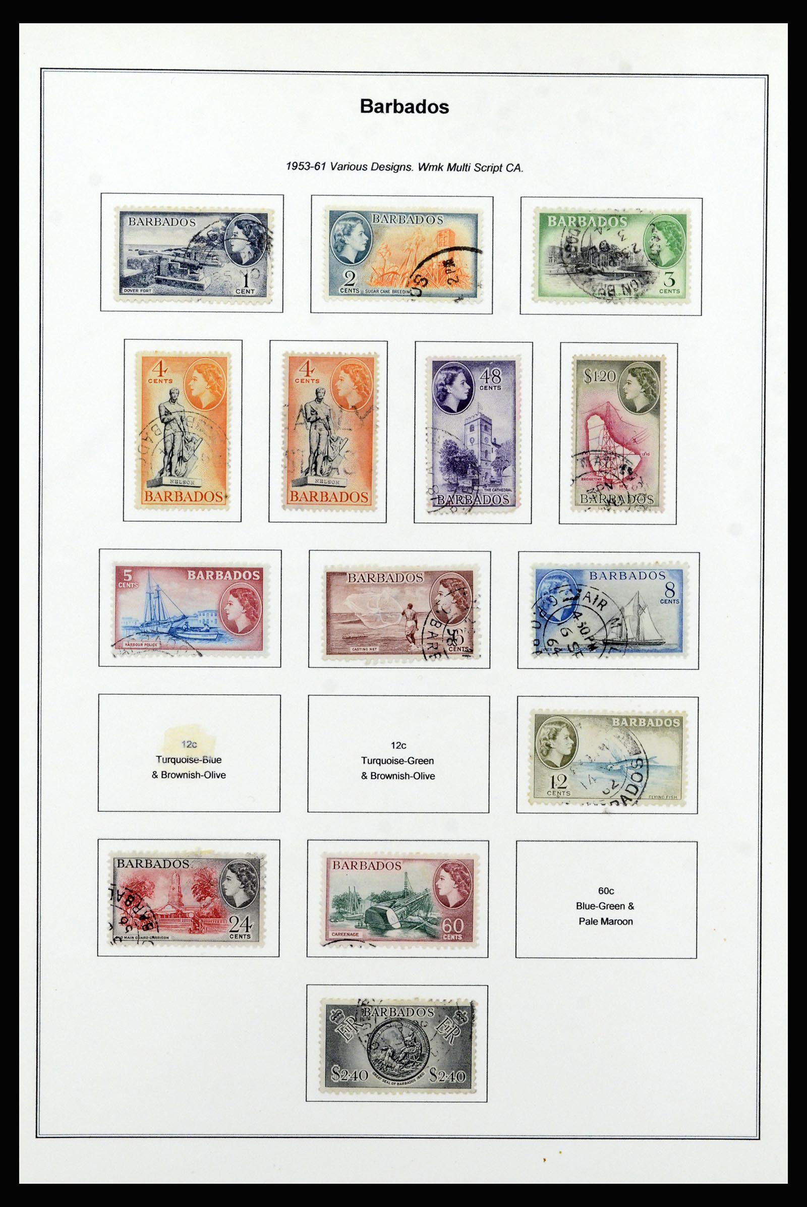 37208 024 - Postzegelverzameling 37208 Barbados 1850-1980.