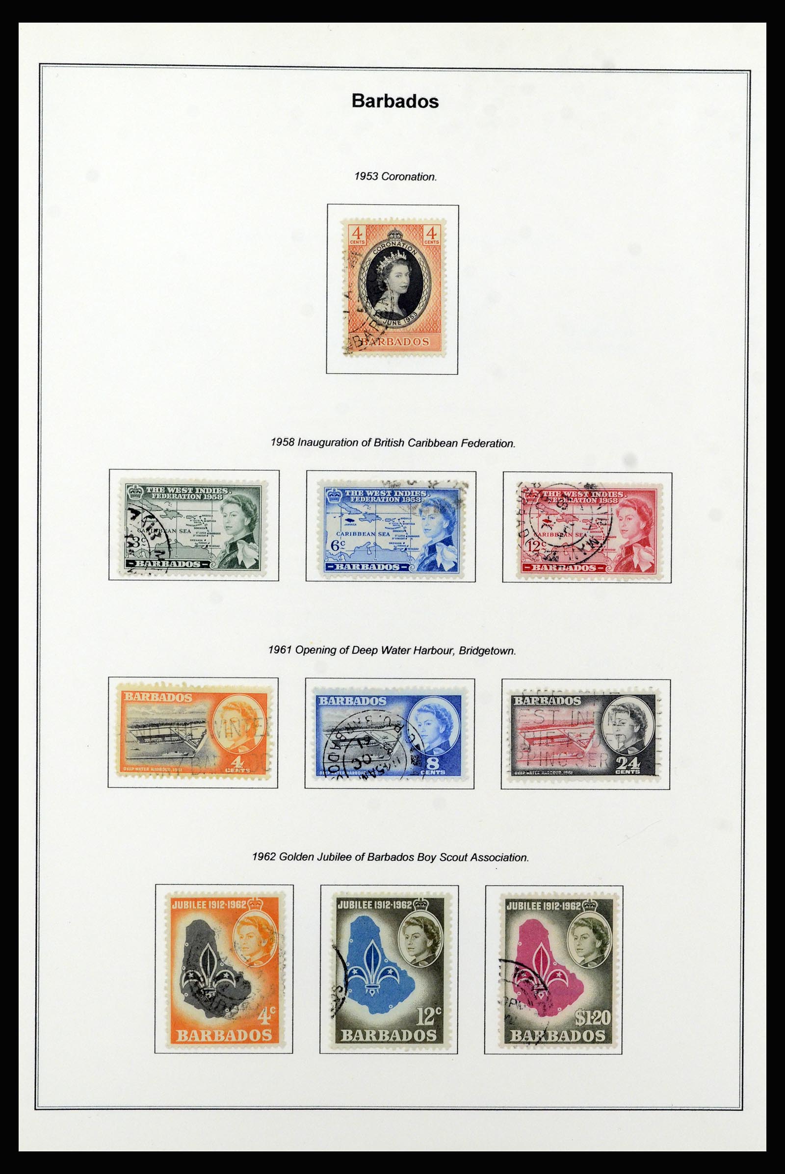 37208 025 - Postzegelverzameling 37208 Barbados 1850-1980.