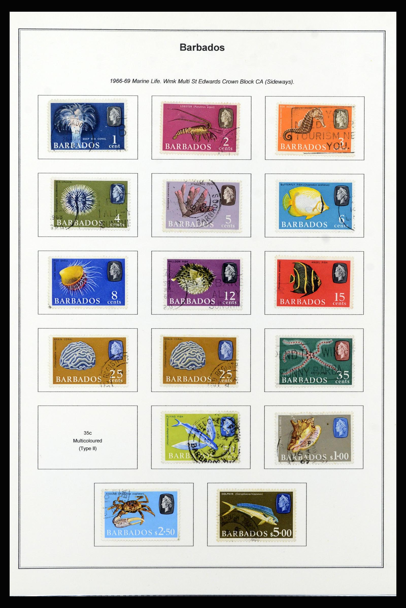 37208 029 - Postzegelverzameling 37208 Barbados 1850-1980.