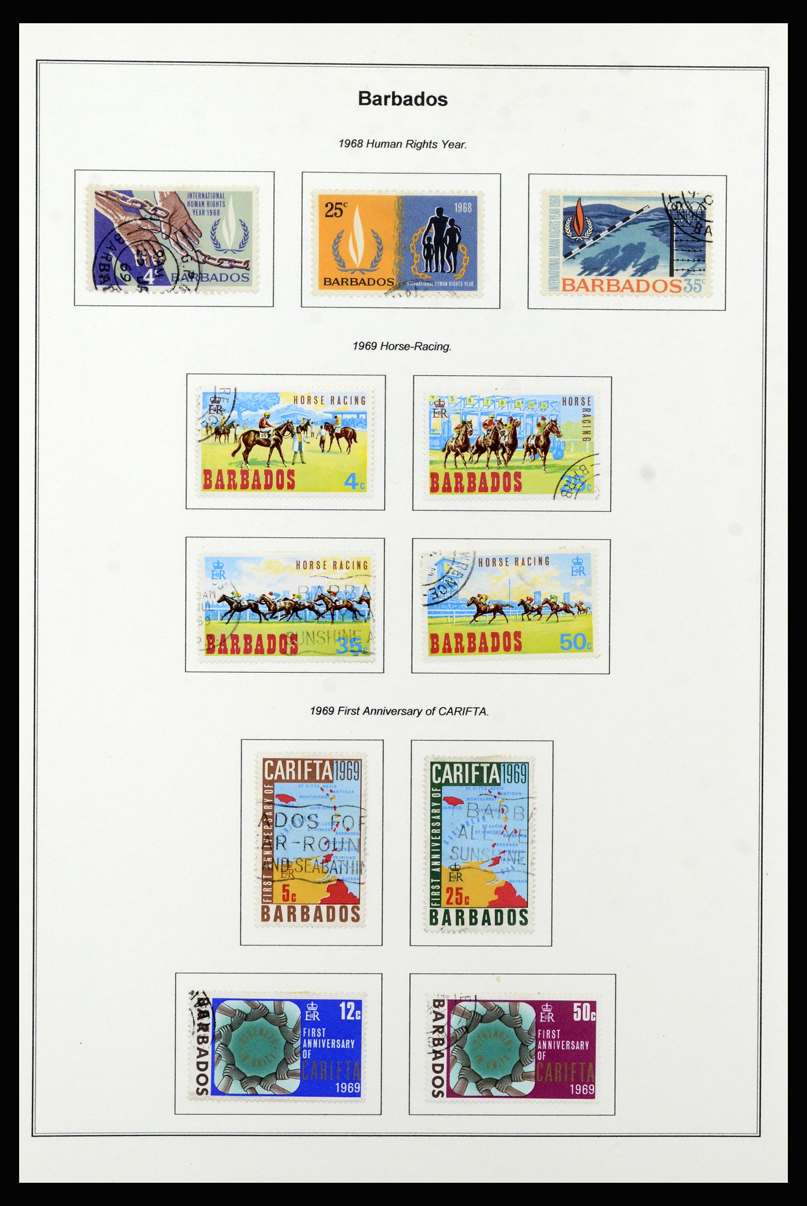 37208 033 - Postzegelverzameling 37208 Barbados 1850-1980.