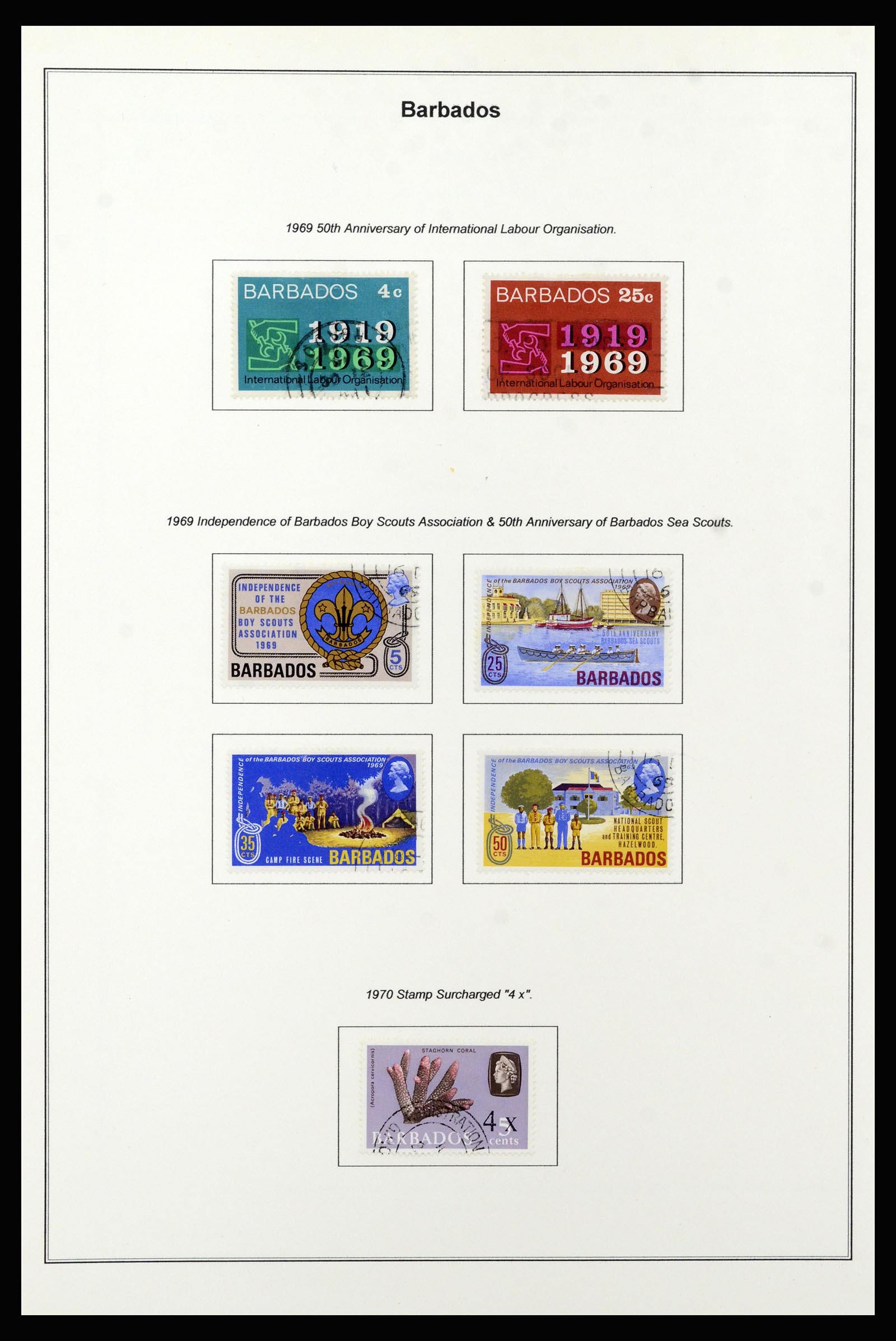 37208 035 - Postzegelverzameling 37208 Barbados 1850-1980.