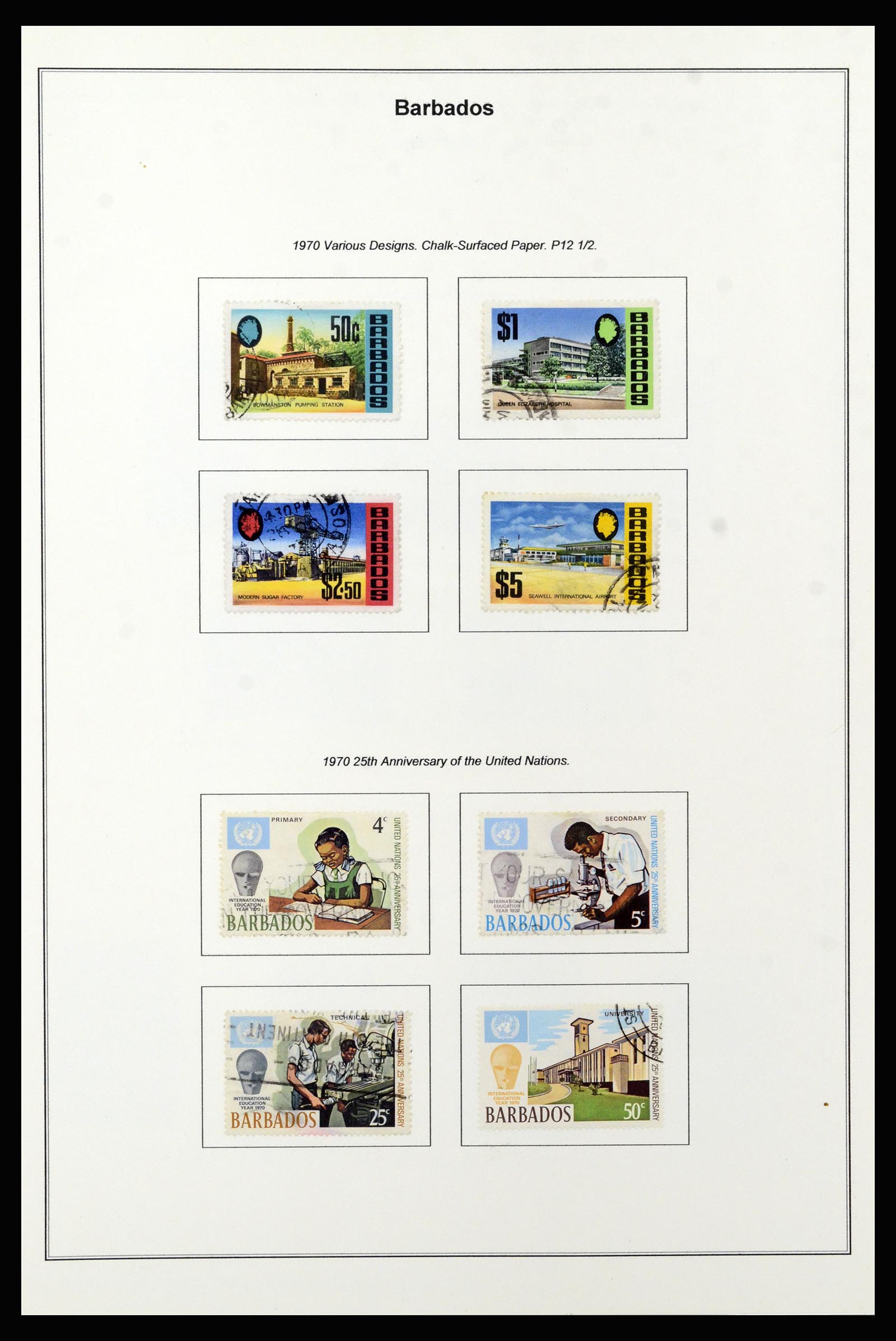 37208 037 - Postzegelverzameling 37208 Barbados 1850-1980.