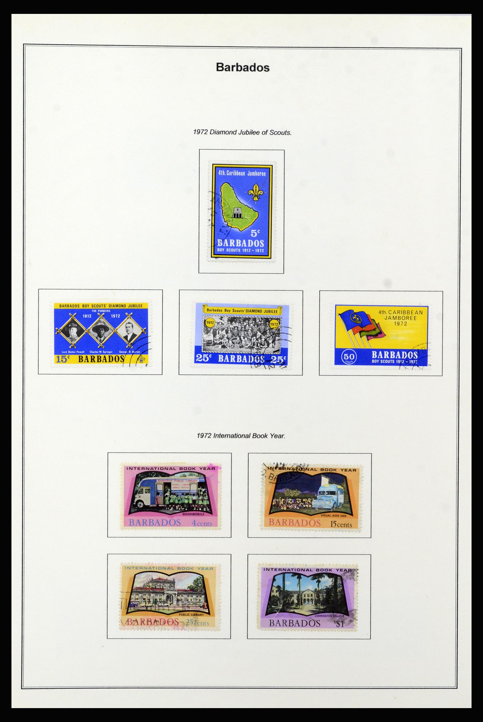 37208 041 - Postzegelverzameling 37208 Barbados 1850-1980.
