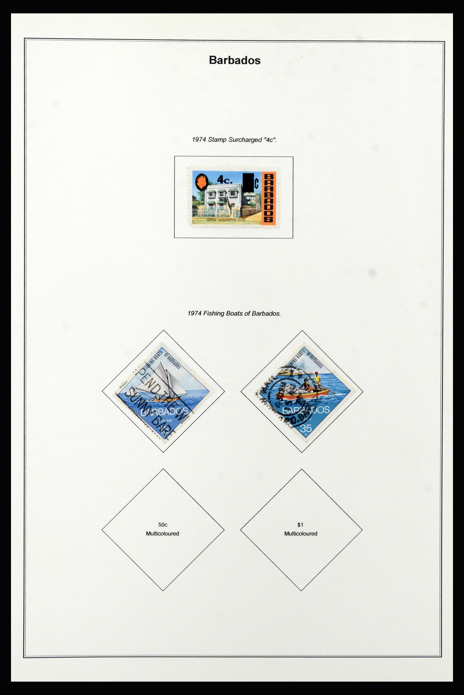 37208 043 - Postzegelverzameling 37208 Barbados 1850-1980.