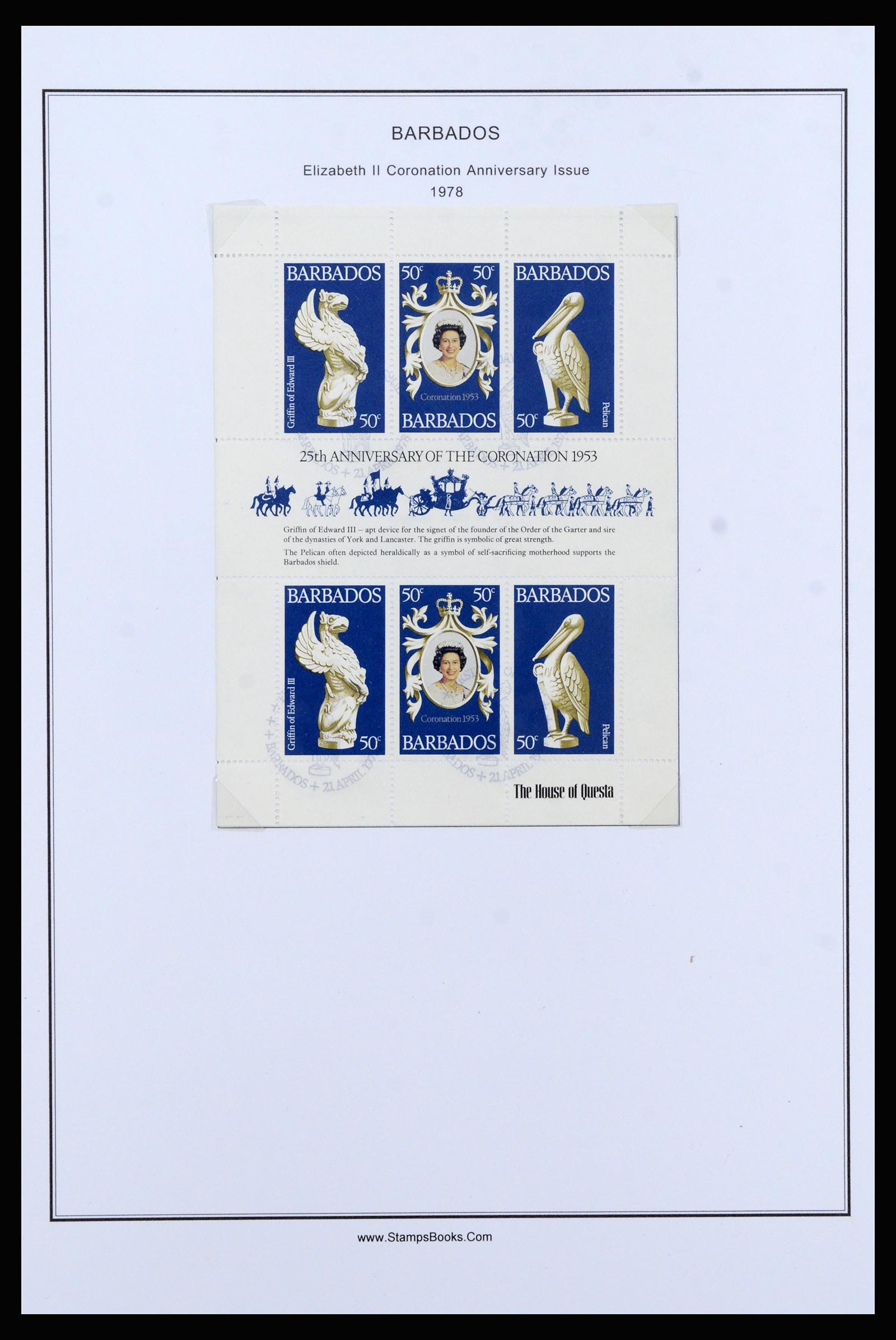 37208 054 - Postzegelverzameling 37208 Barbados 1850-1980.