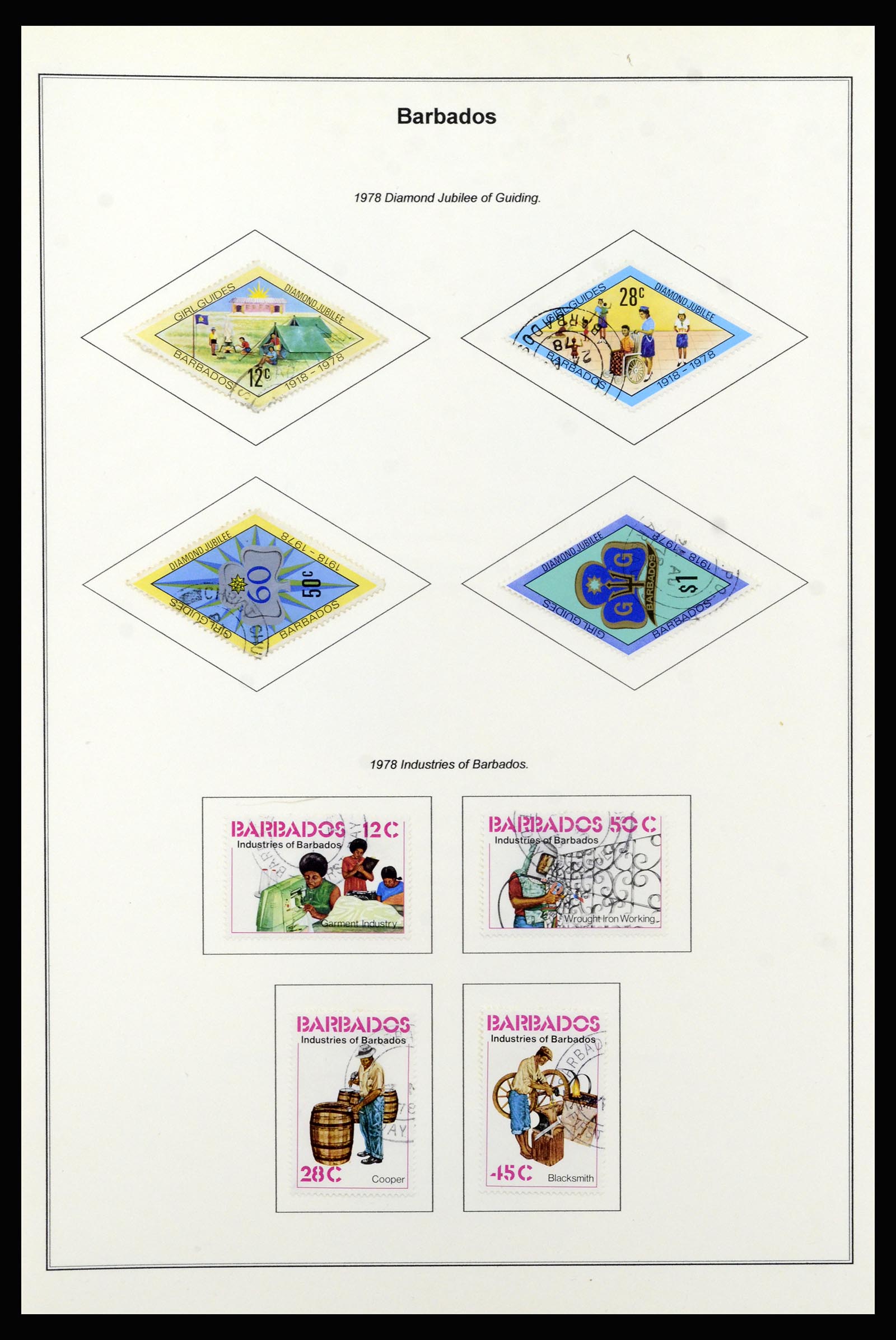 37208 055 - Postzegelverzameling 37208 Barbados 1850-1980.