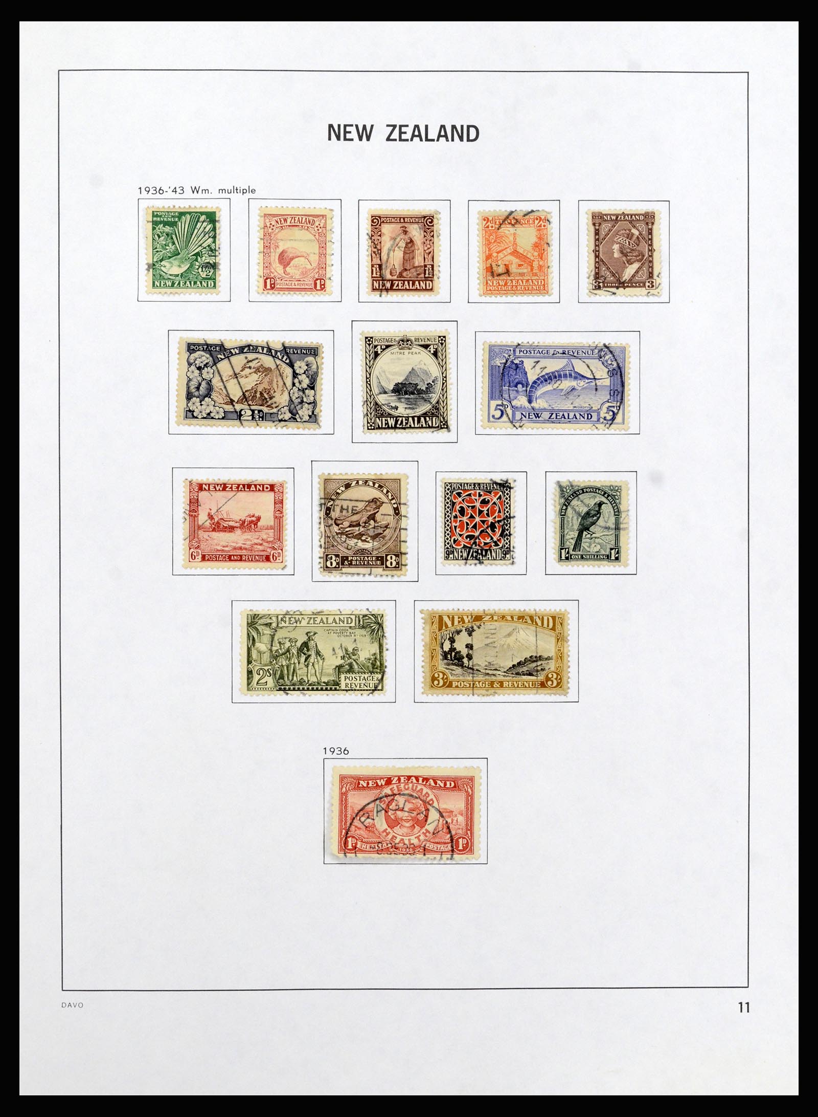 37209 012 - Postzegelverzameling 37209 Nieuw Zeeland 1855-1997.