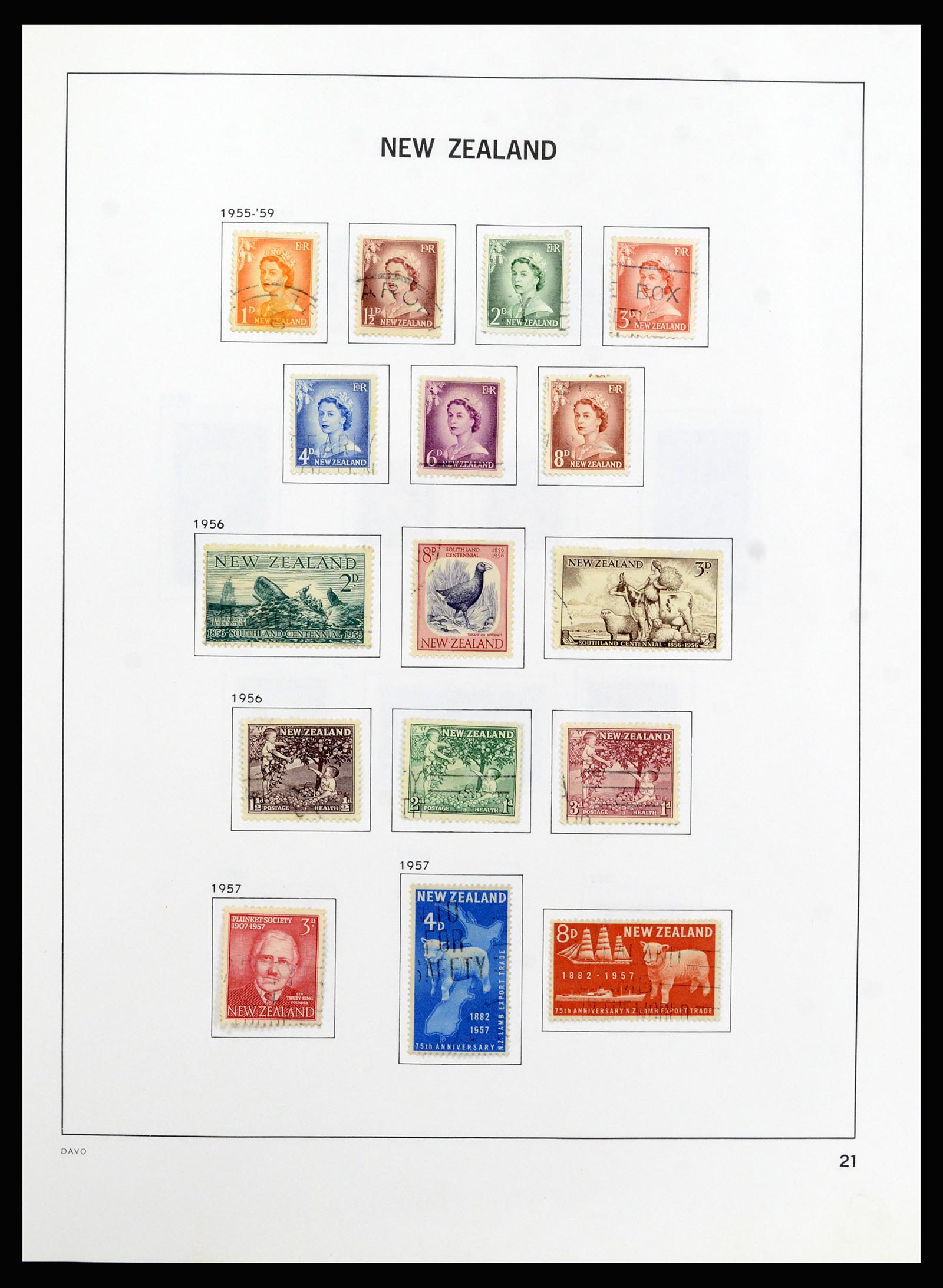 37209 022 - Postzegelverzameling 37209 Nieuw Zeeland 1855-1997.