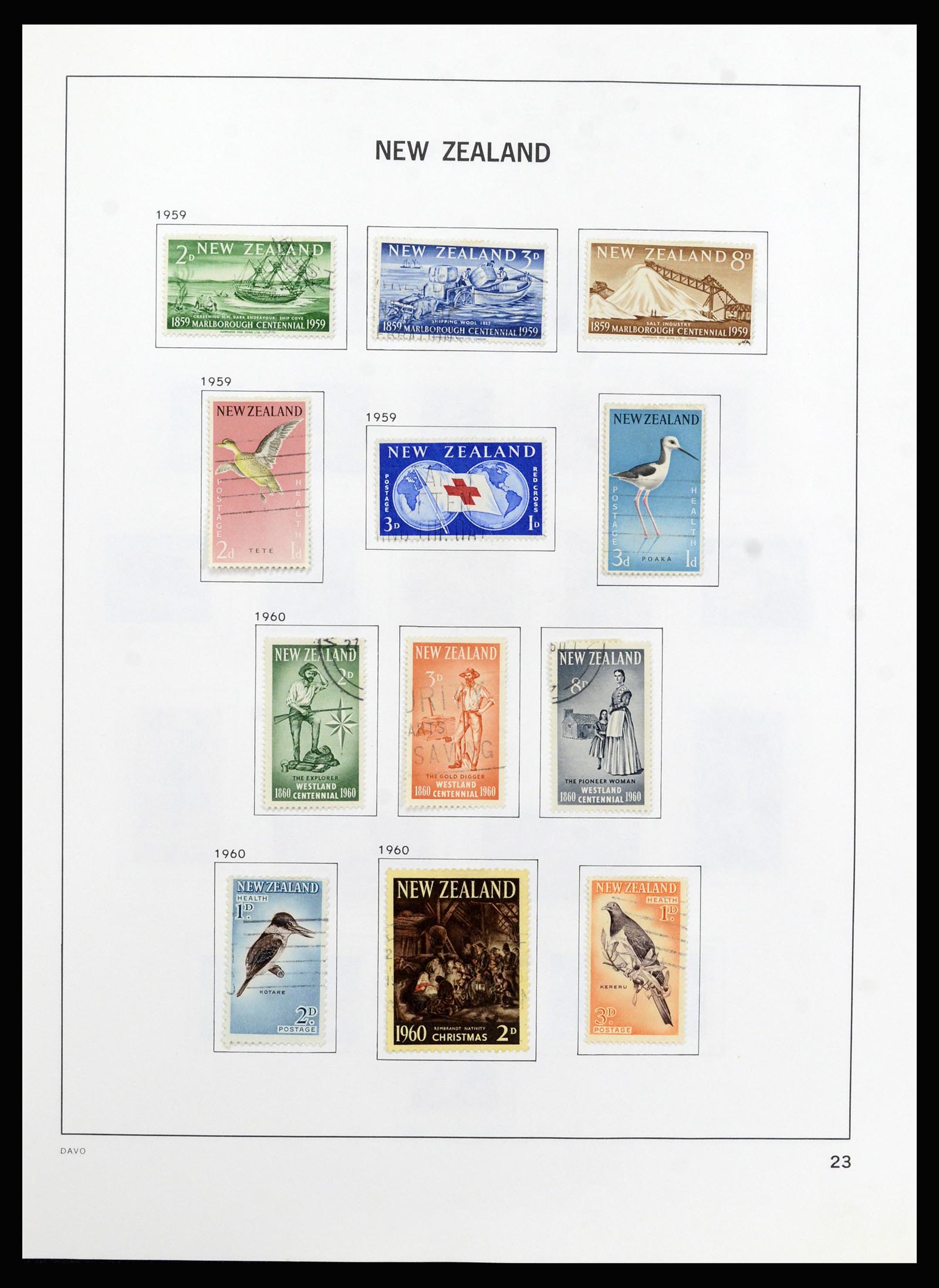 37209 024 - Postzegelverzameling 37209 Nieuw Zeeland 1855-1997.