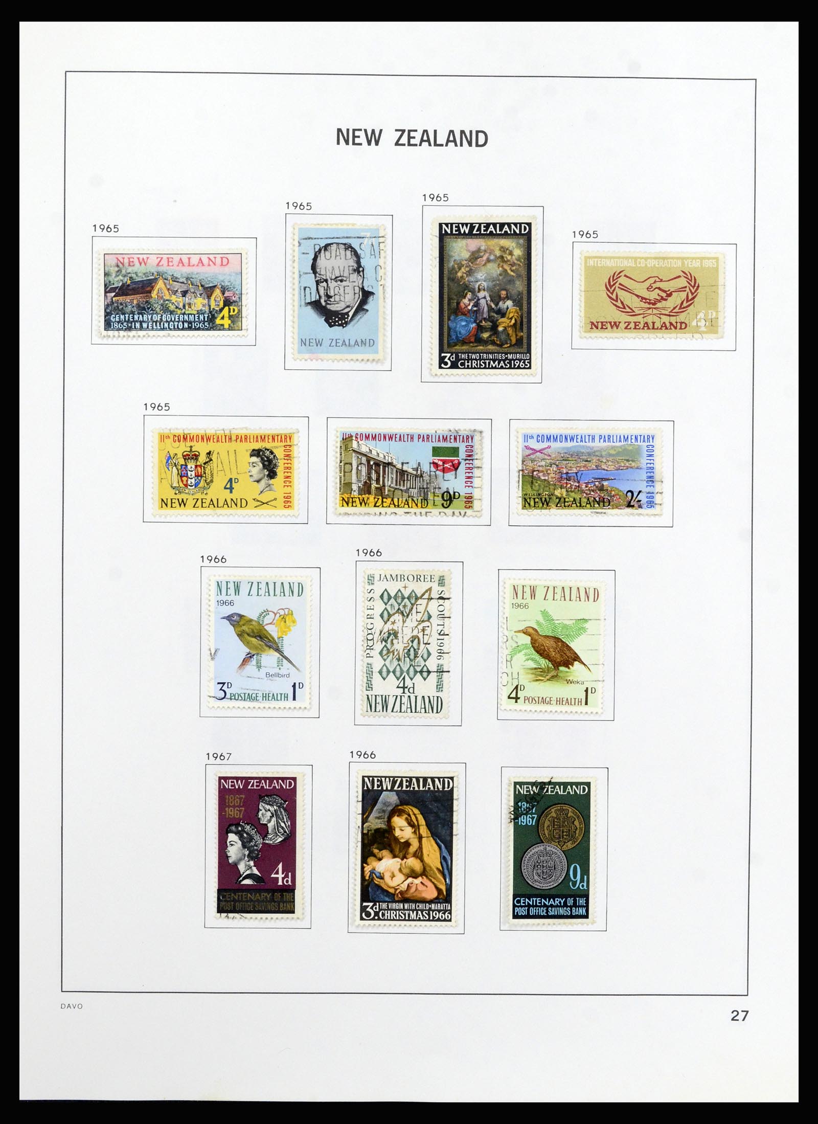 37209 028 - Postzegelverzameling 37209 Nieuw Zeeland 1855-1997.