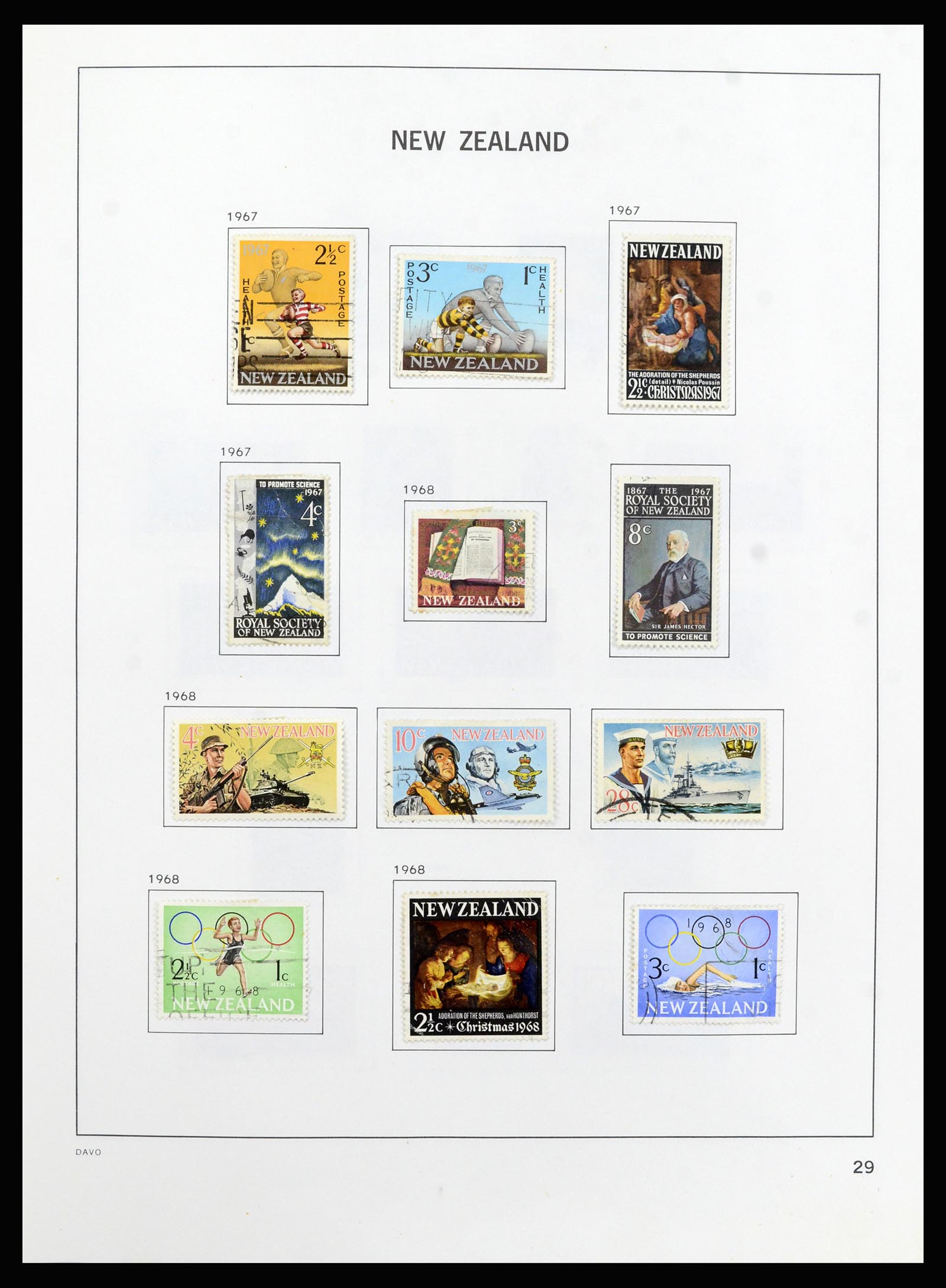 37209 030 - Postzegelverzameling 37209 Nieuw Zeeland 1855-1997.