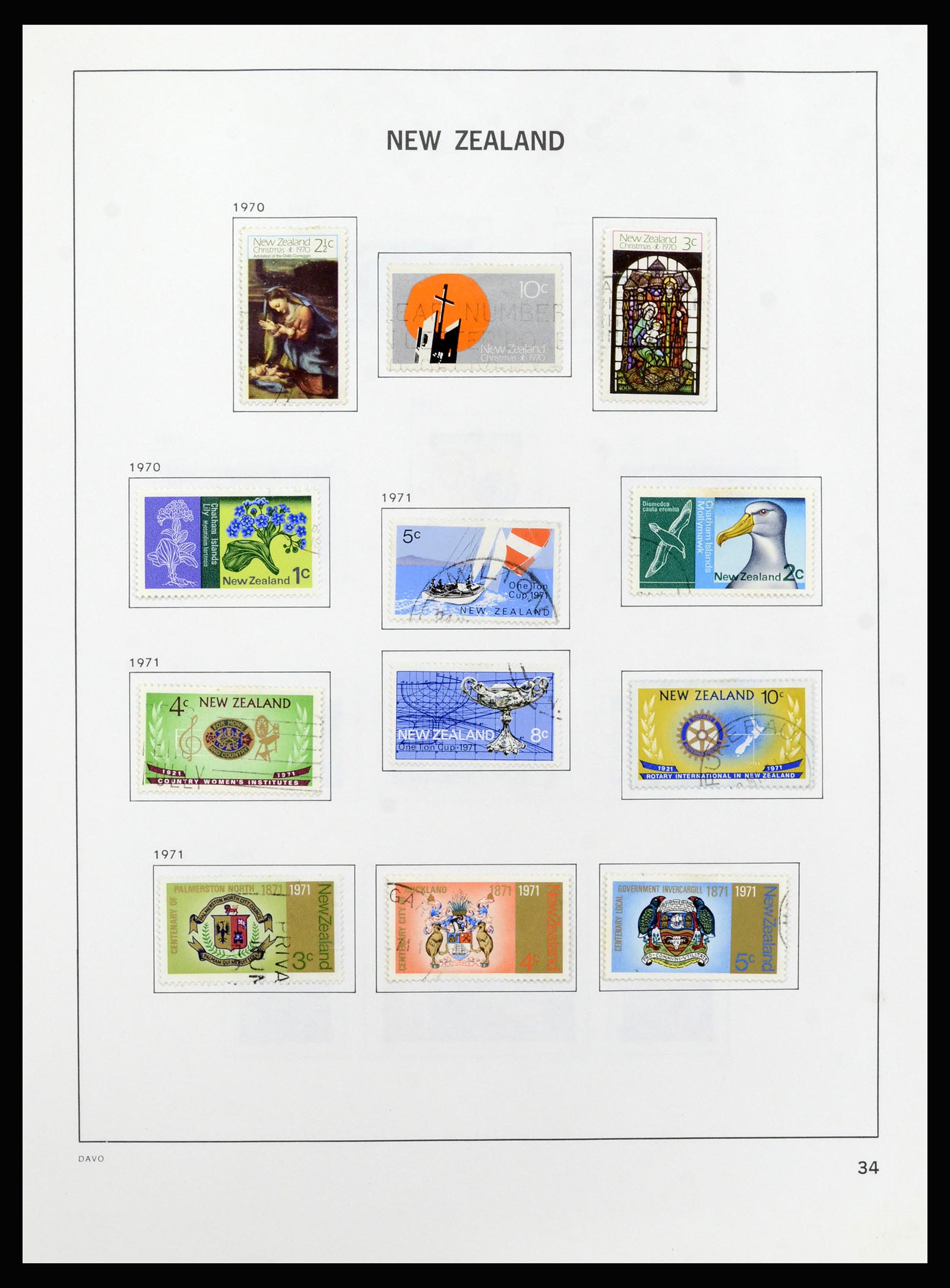 37209 035 - Postzegelverzameling 37209 Nieuw Zeeland 1855-1997.