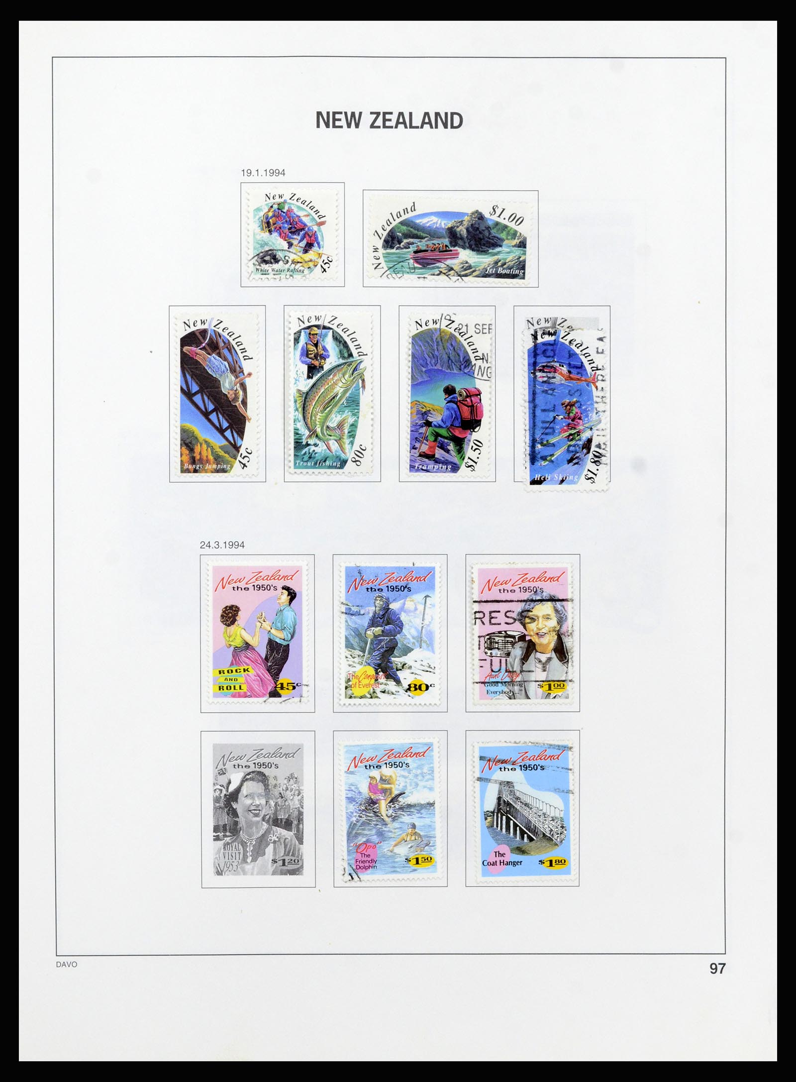 37209 096 - Postzegelverzameling 37209 Nieuw Zeeland 1855-1997.