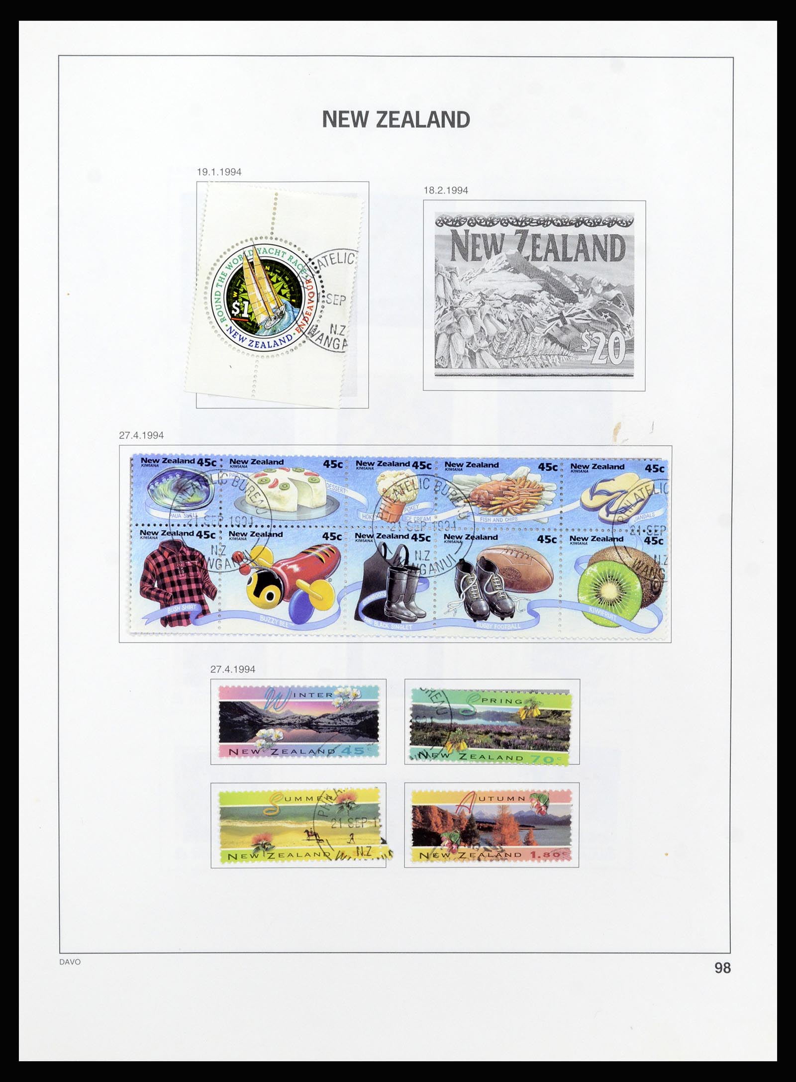 37209 097 - Postzegelverzameling 37209 Nieuw Zeeland 1855-1997.