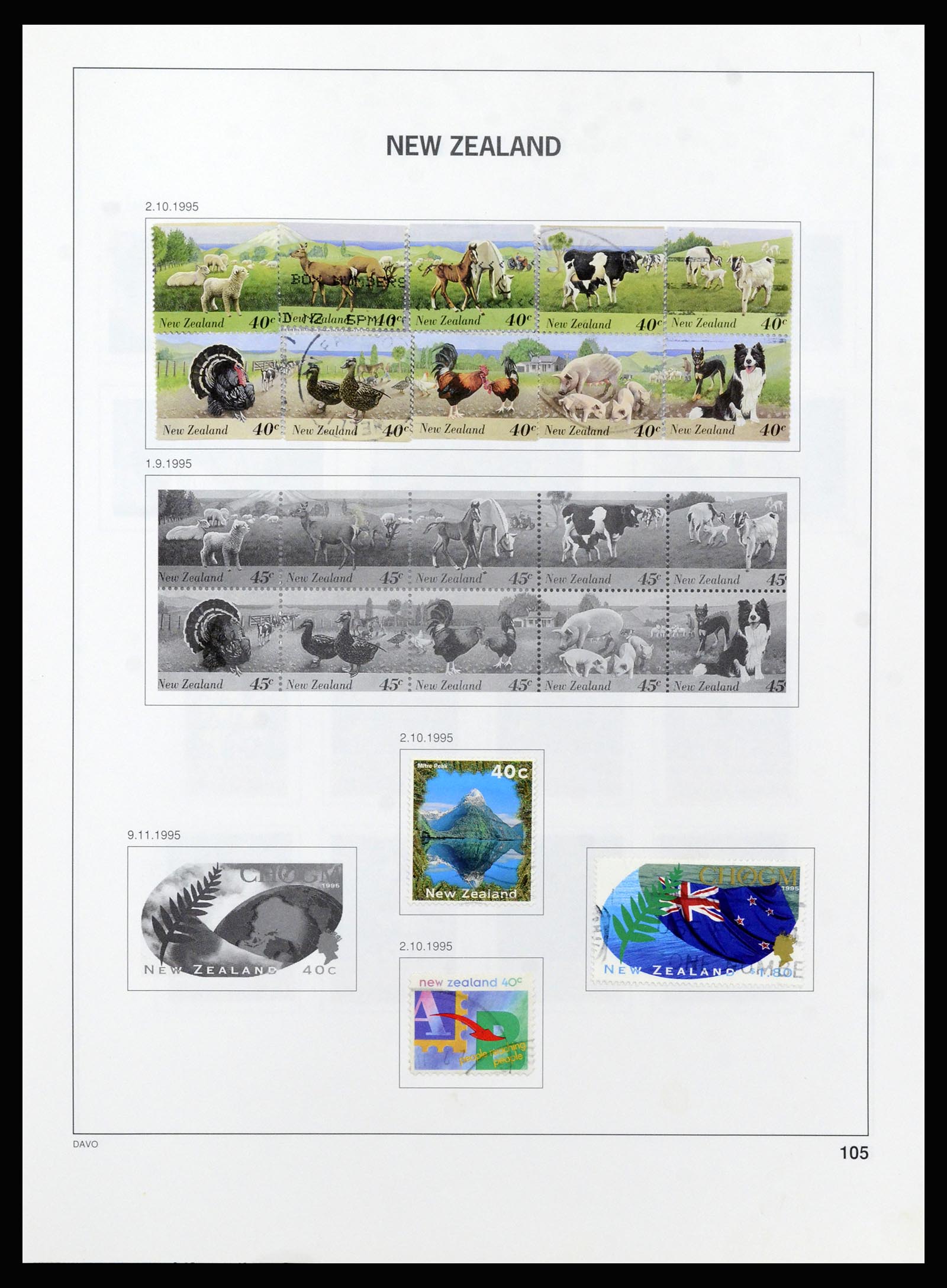 37209 104 - Stamp collection 37209 New Zealand 1855-1997.