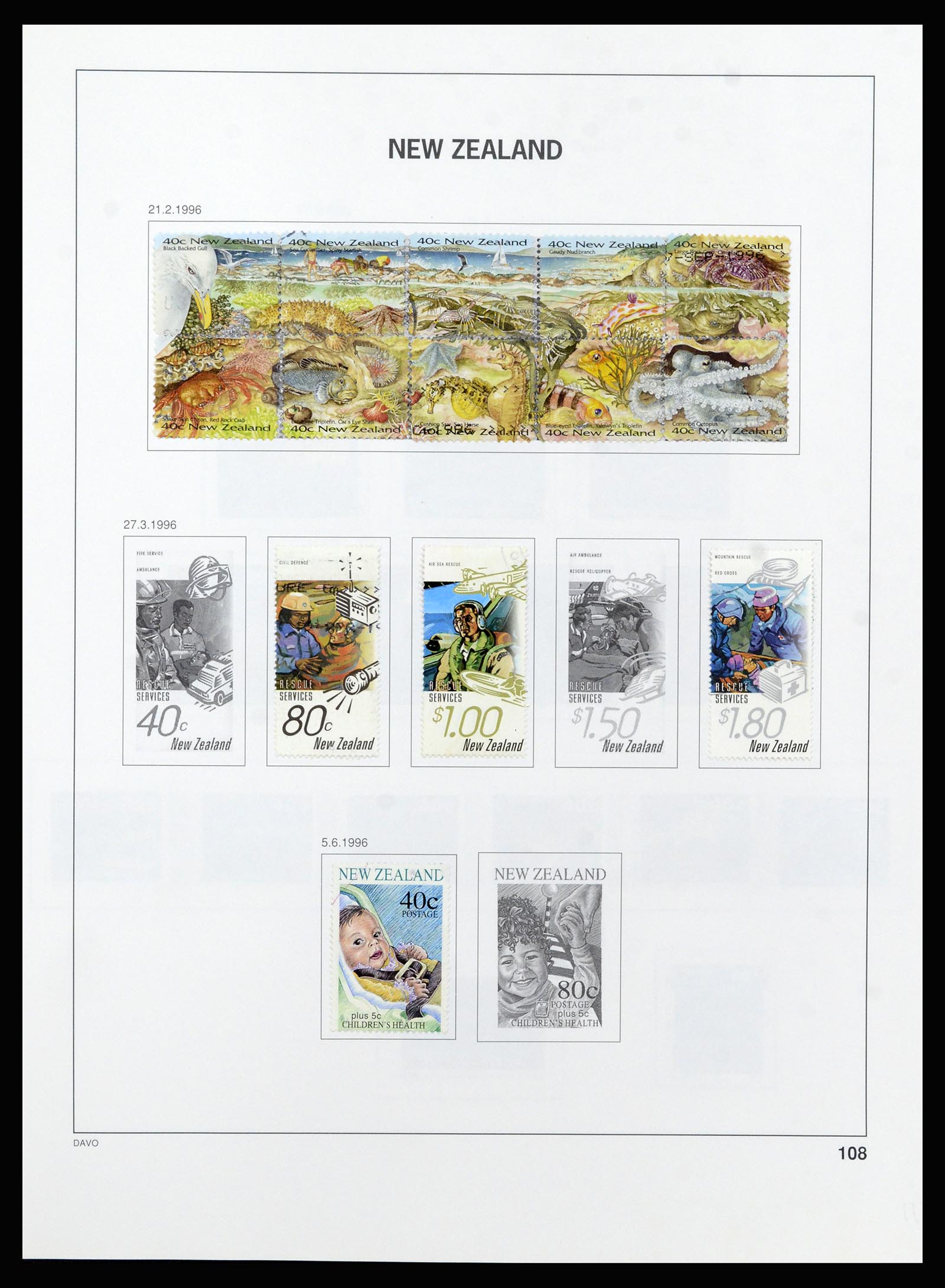 37209 107 - Stamp collection 37209 New Zealand 1855-1997.