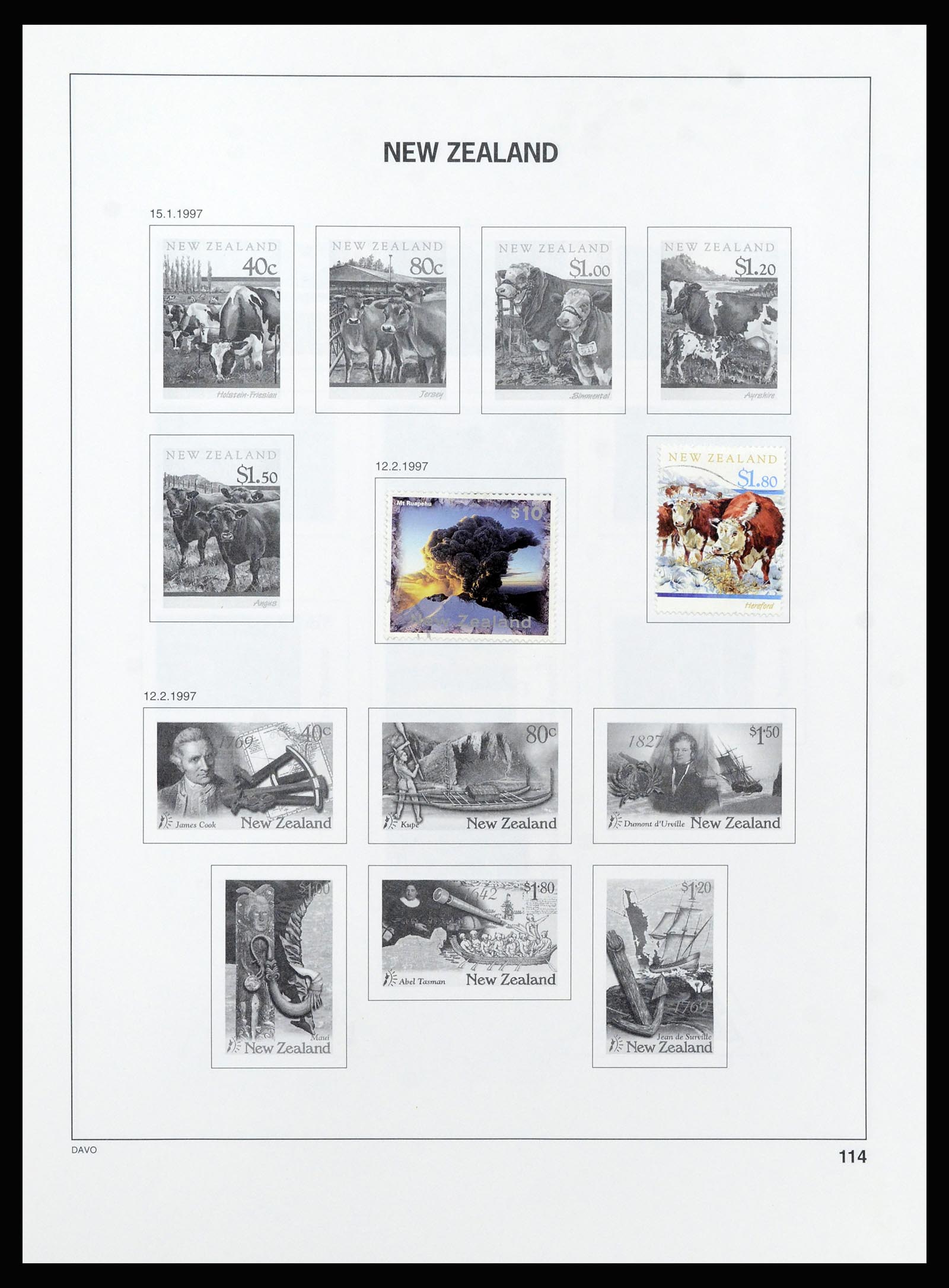 37209 113 - Stamp collection 37209 New Zealand 1855-1997.