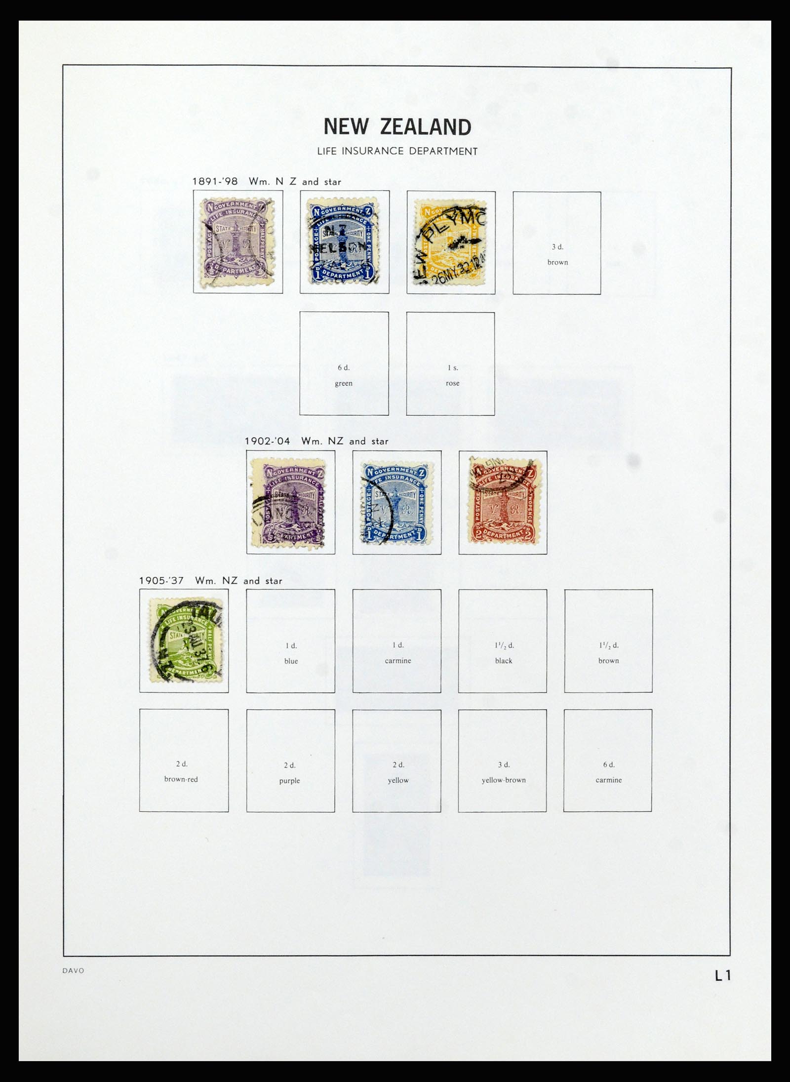 37209 142 - Stamp collection 37209 New Zealand 1855-1997.