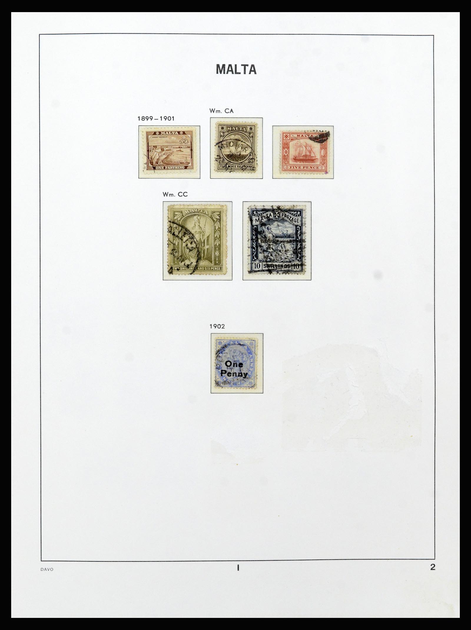 37212 002 - Postzegelverzameling 37212 Malta 1863-1989.