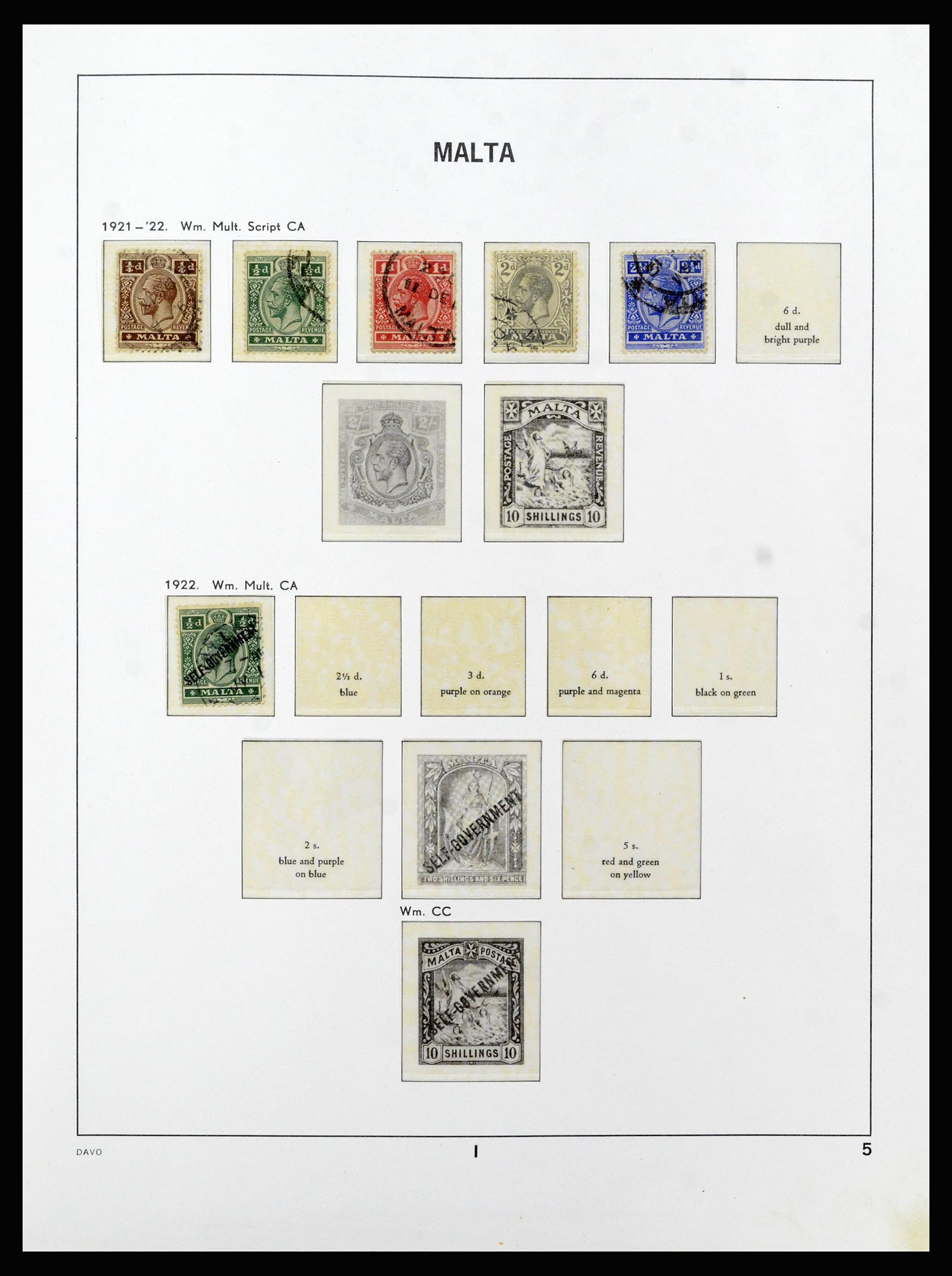 37212 005 - Postzegelverzameling 37212 Malta 1863-1989.