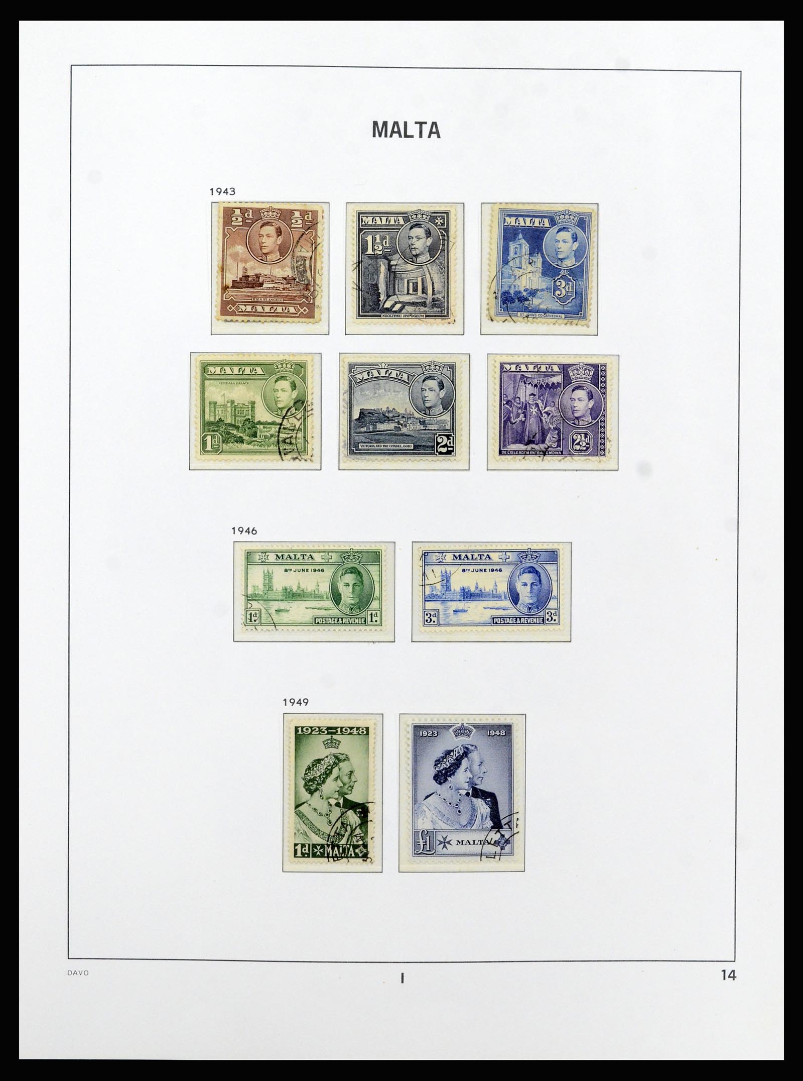 37212 014 - Postzegelverzameling 37212 Malta 1863-1989.