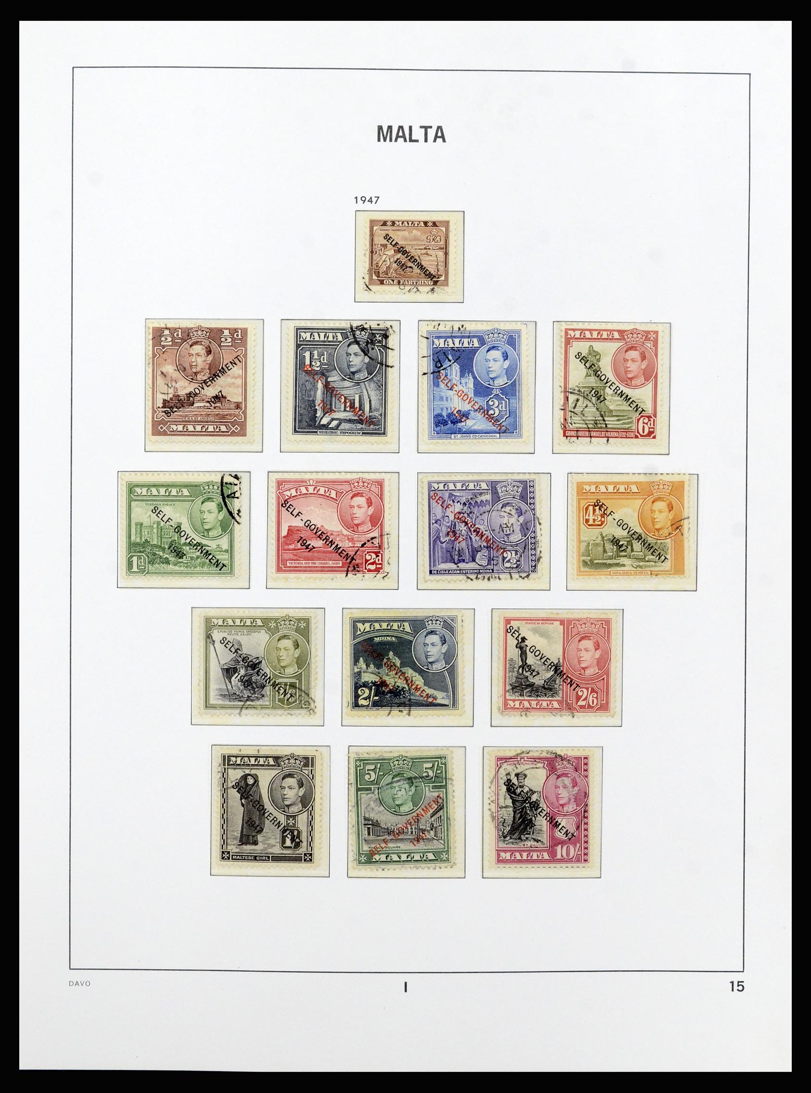 37212 015 - Stamp collection 37212 Malta 1863-1989.