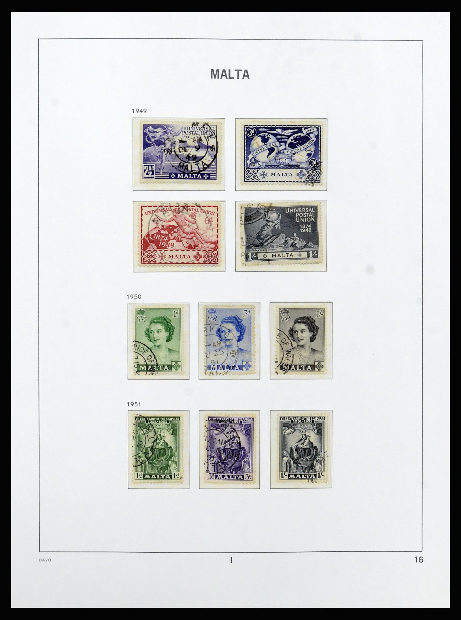 37212 016 - Stamp collection 37212 Malta 1863-1989.