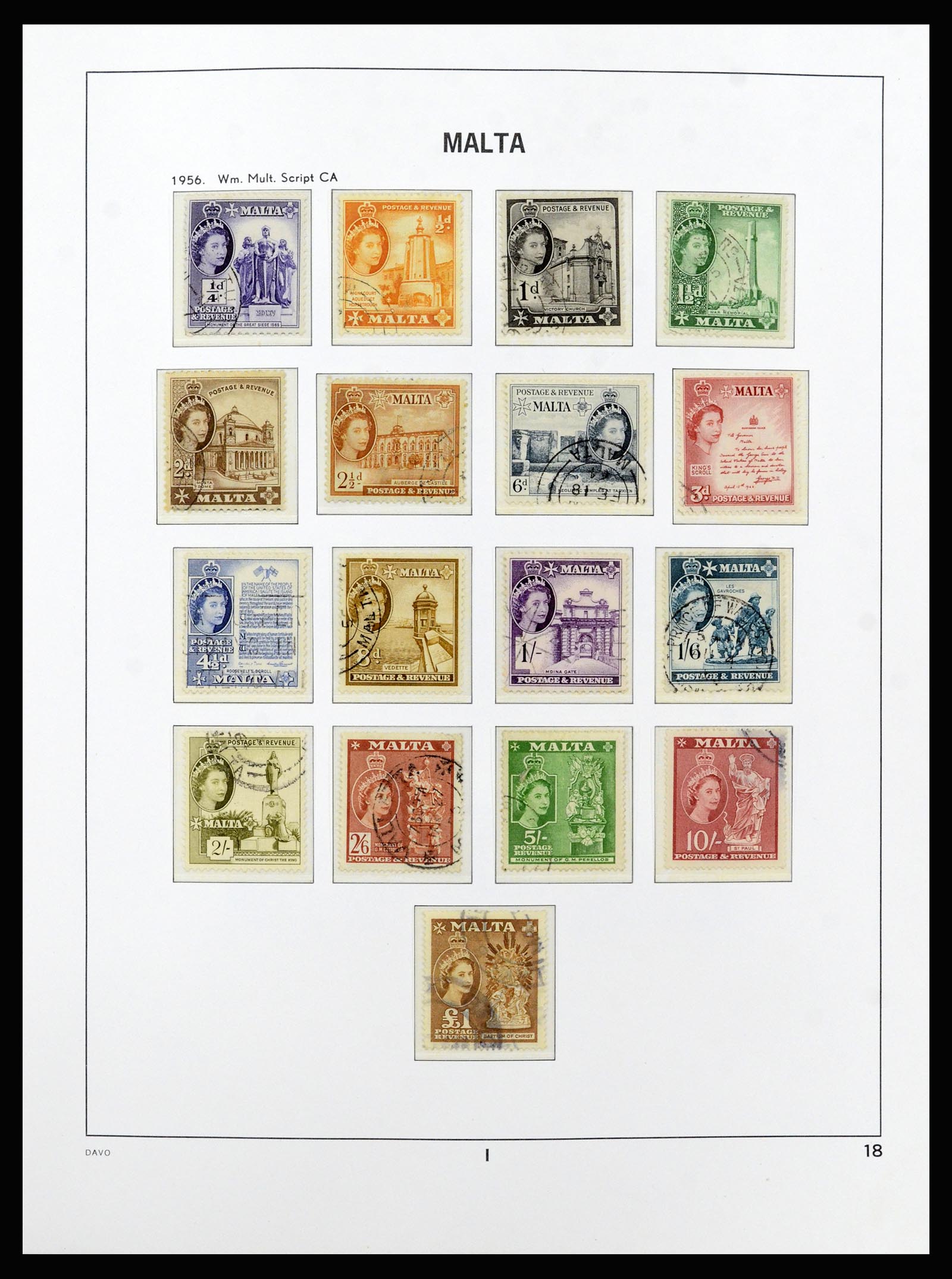 37212 018 - Postzegelverzameling 37212 Malta 1863-1989.