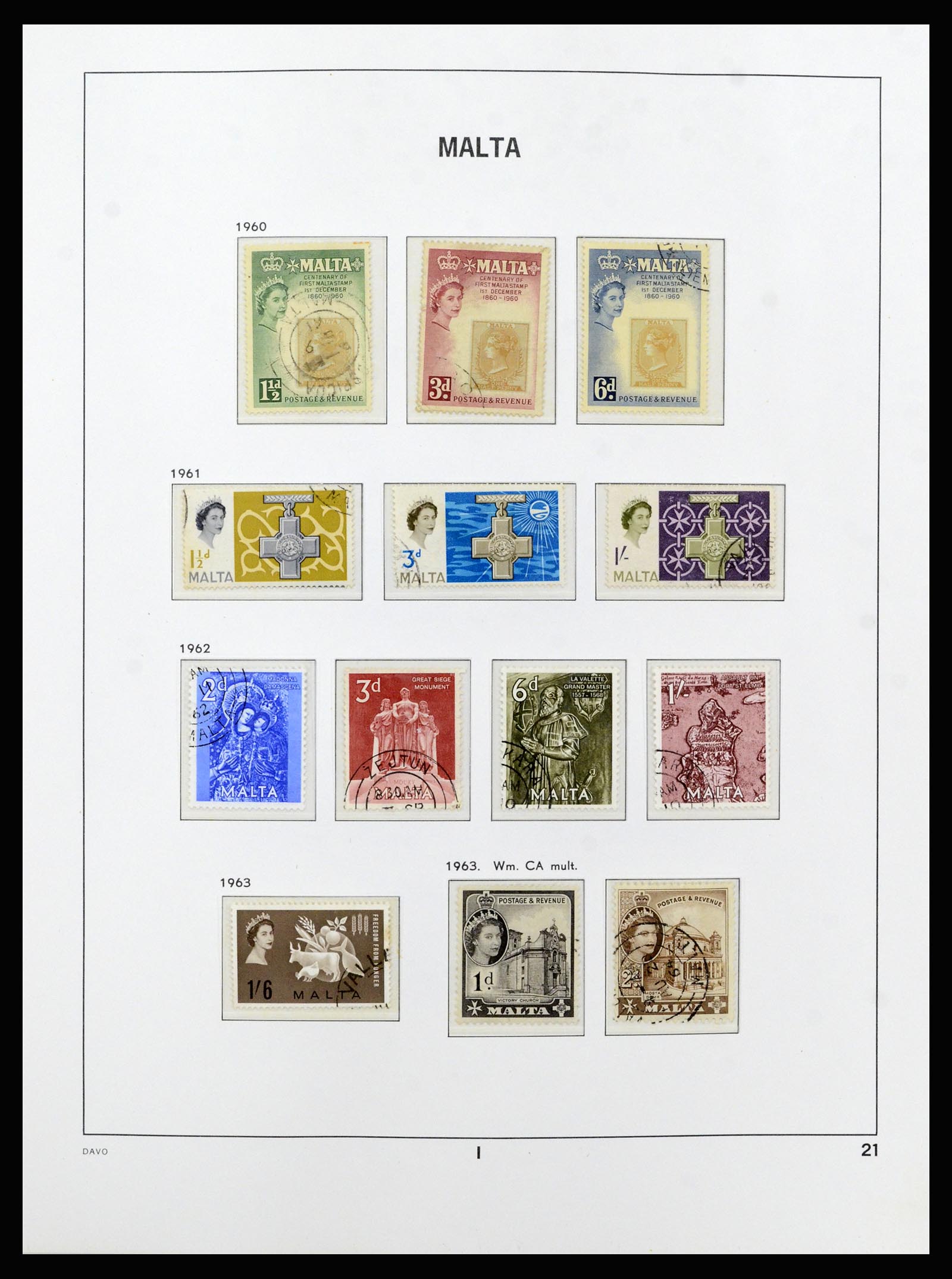 37212 021 - Stamp collection 37212 Malta 1863-1989.
