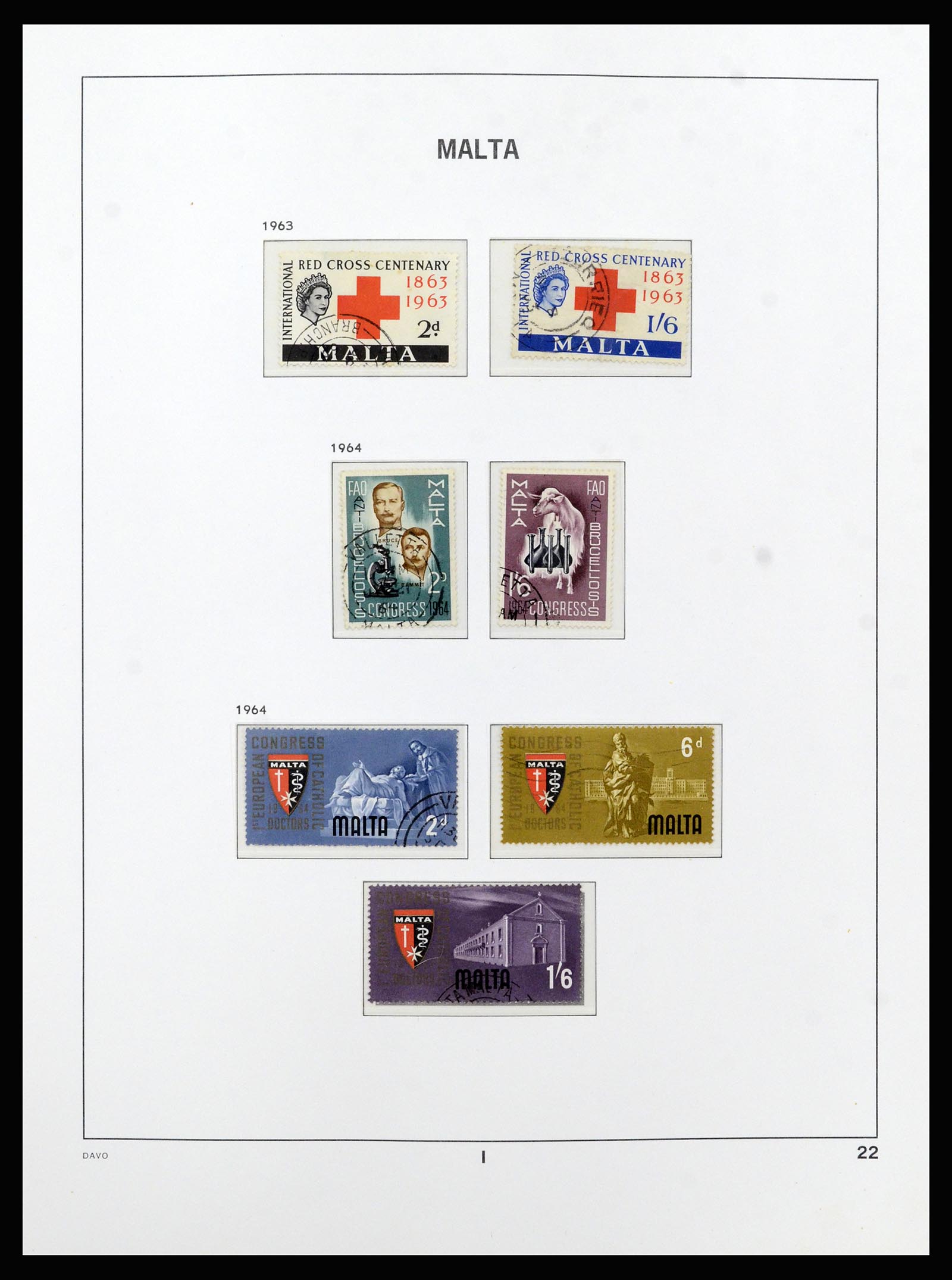 37212 022 - Postzegelverzameling 37212 Malta 1863-1989.