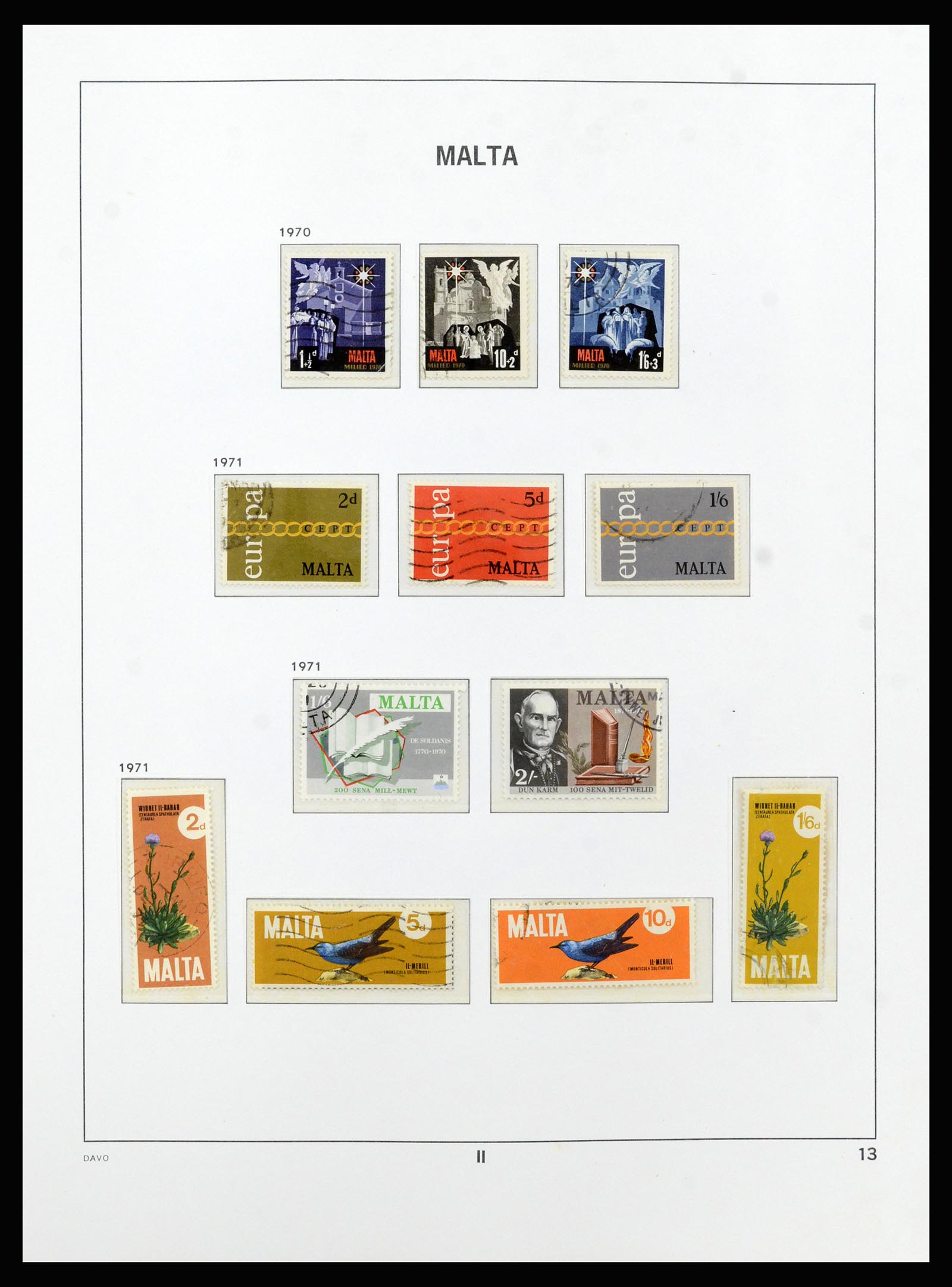 37212 037 - Postzegelverzameling 37212 Malta 1863-1989.