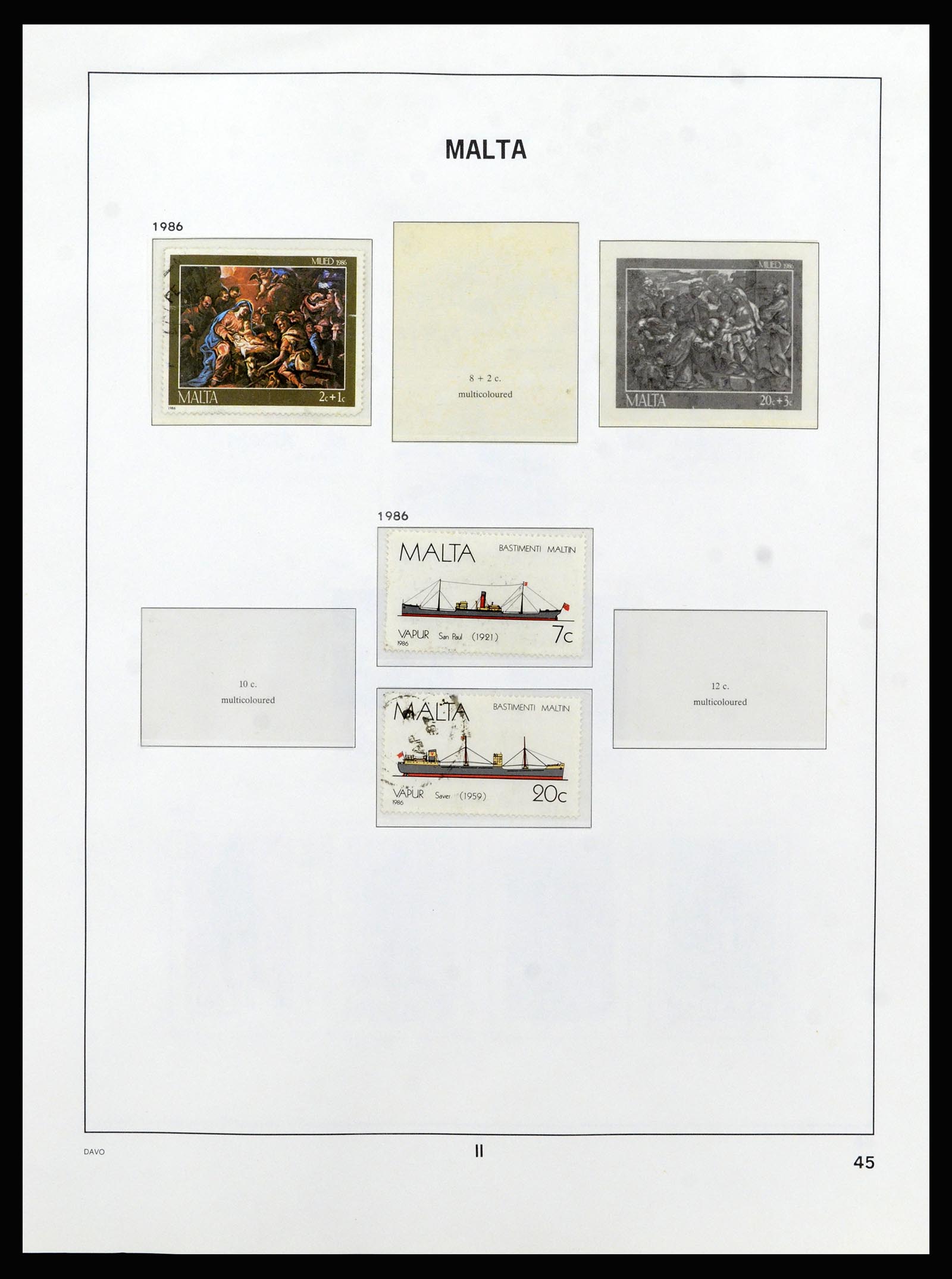 37212 069 - Stamp collection 37212 Malta 1863-1989.