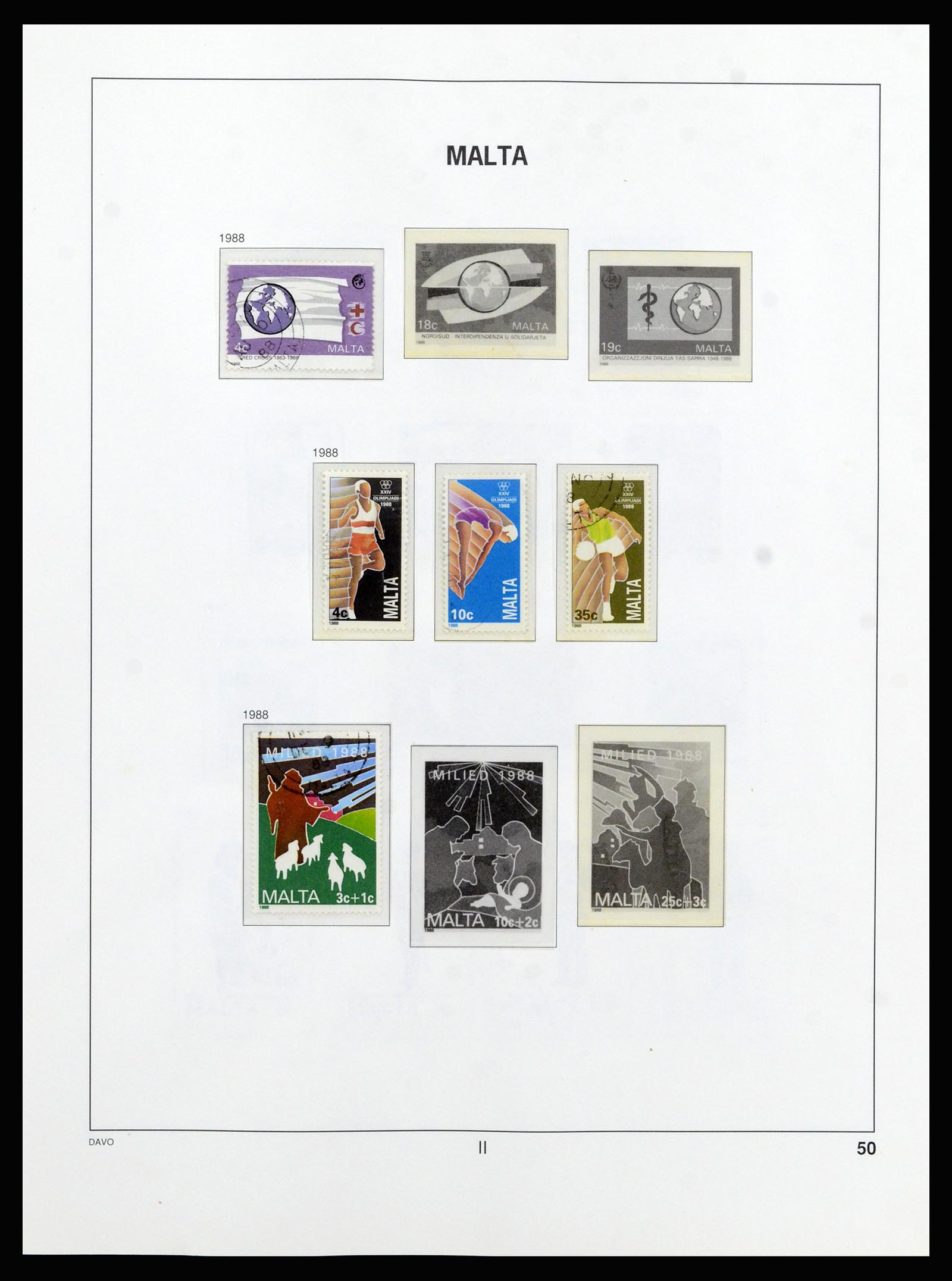 37212 074 - Postzegelverzameling 37212 Malta 1863-1989.