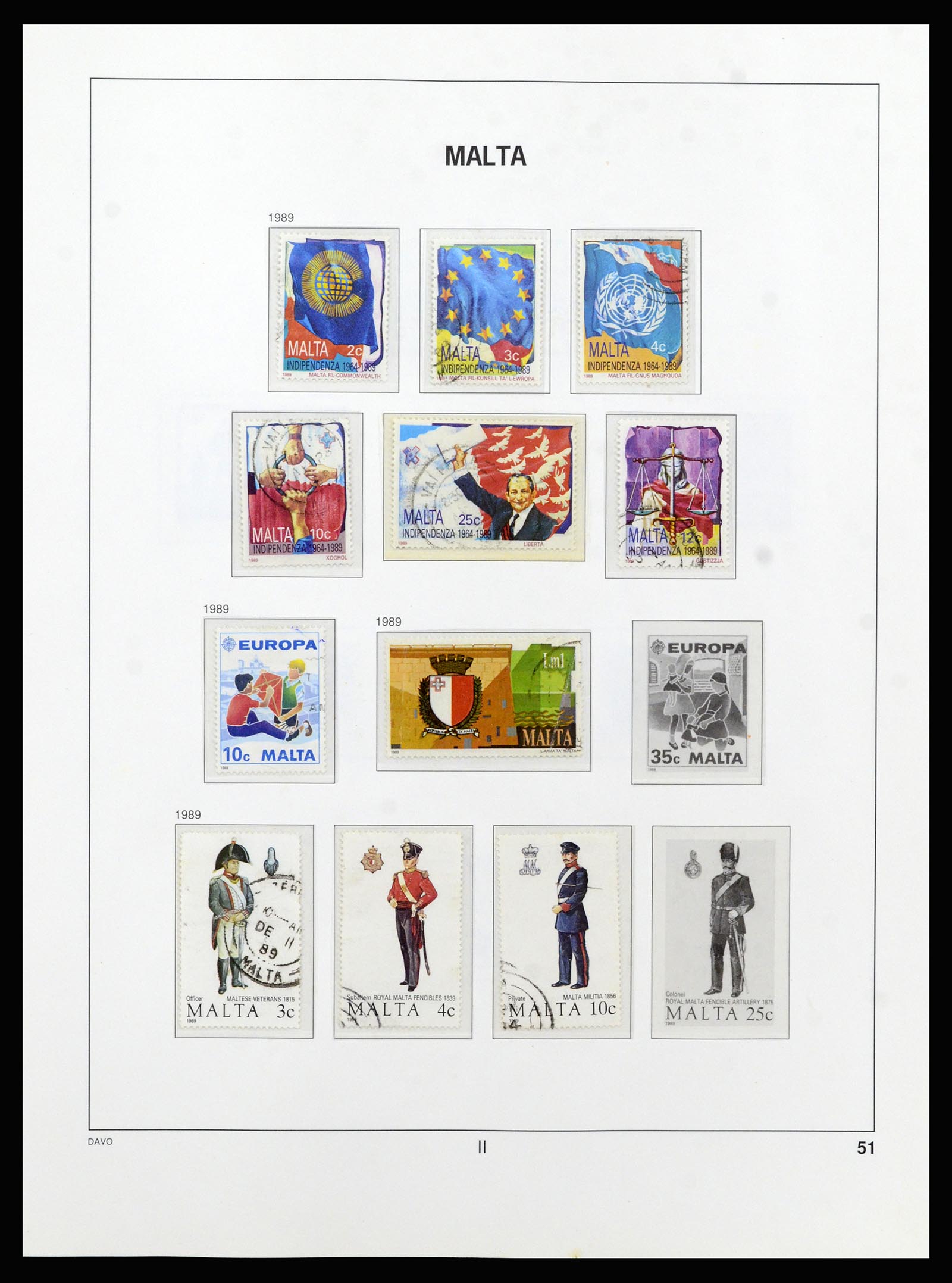 37212 075 - Postzegelverzameling 37212 Malta 1863-1989.