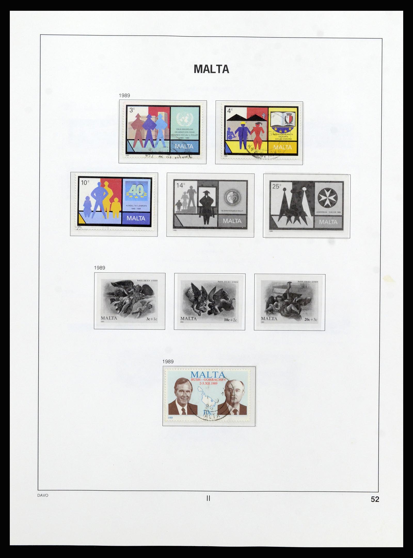 37212 076 - Postzegelverzameling 37212 Malta 1863-1989.