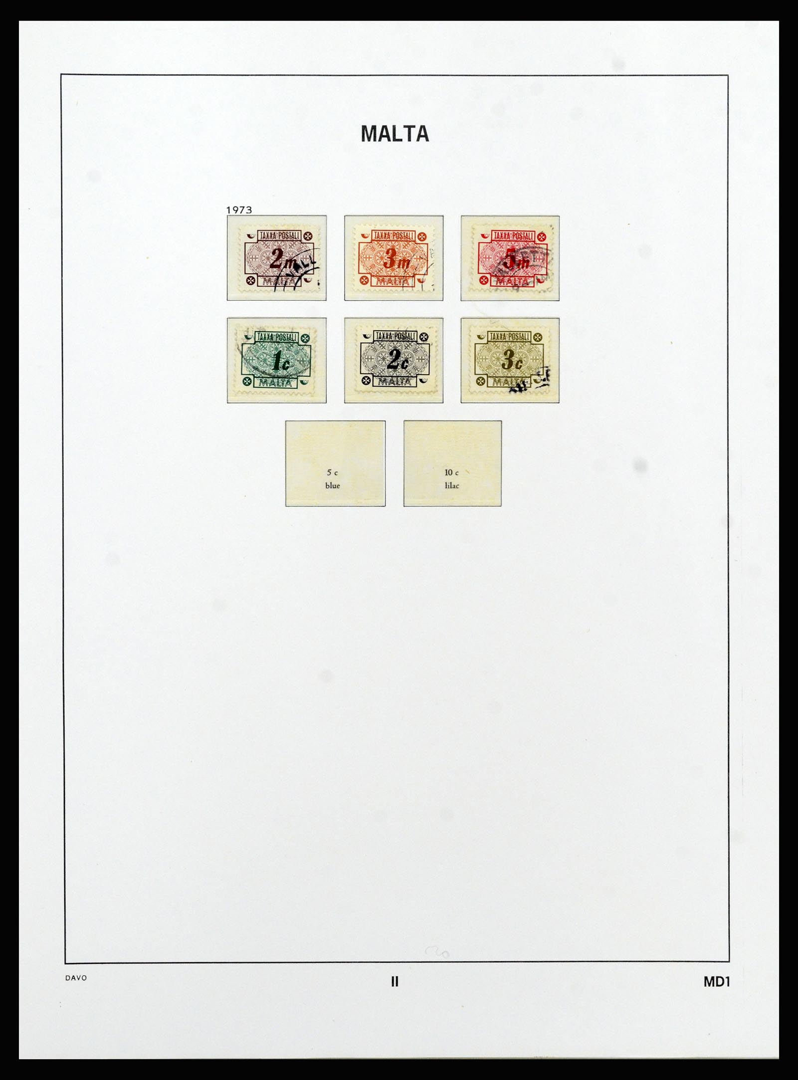 37212 084 - Postzegelverzameling 37212 Malta 1863-1989.