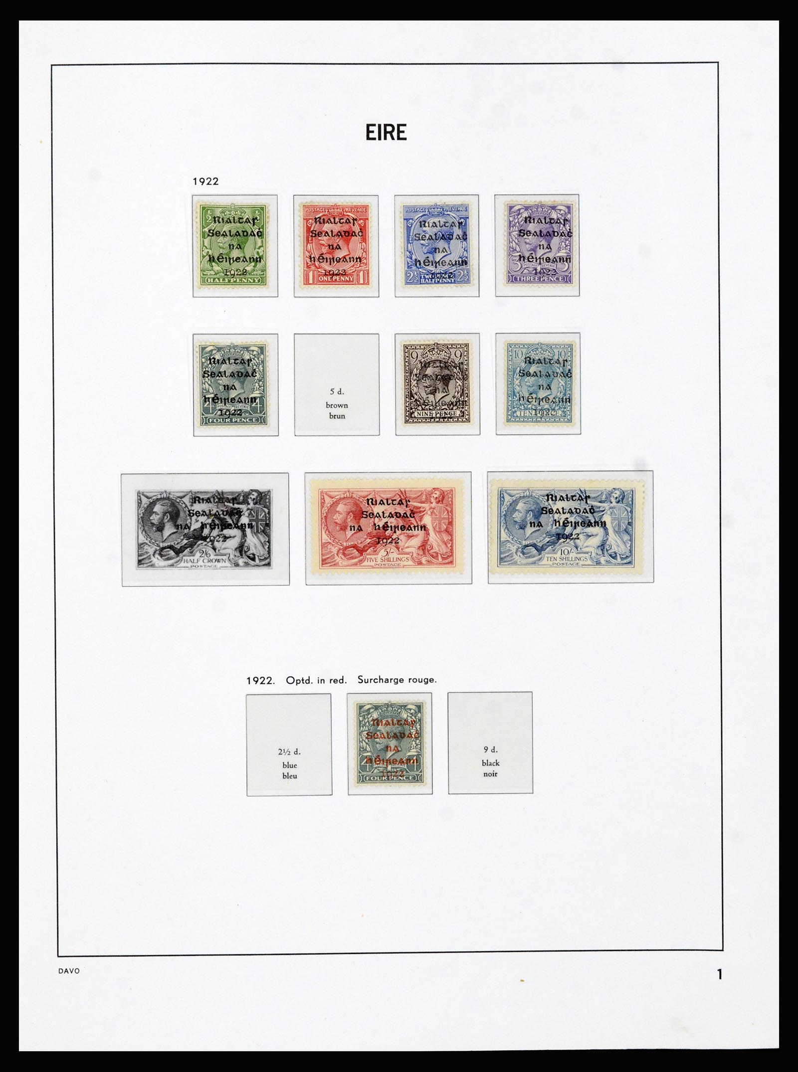 37213 001 - Postzegelverzameling 37213 Ierland 1922-1989.